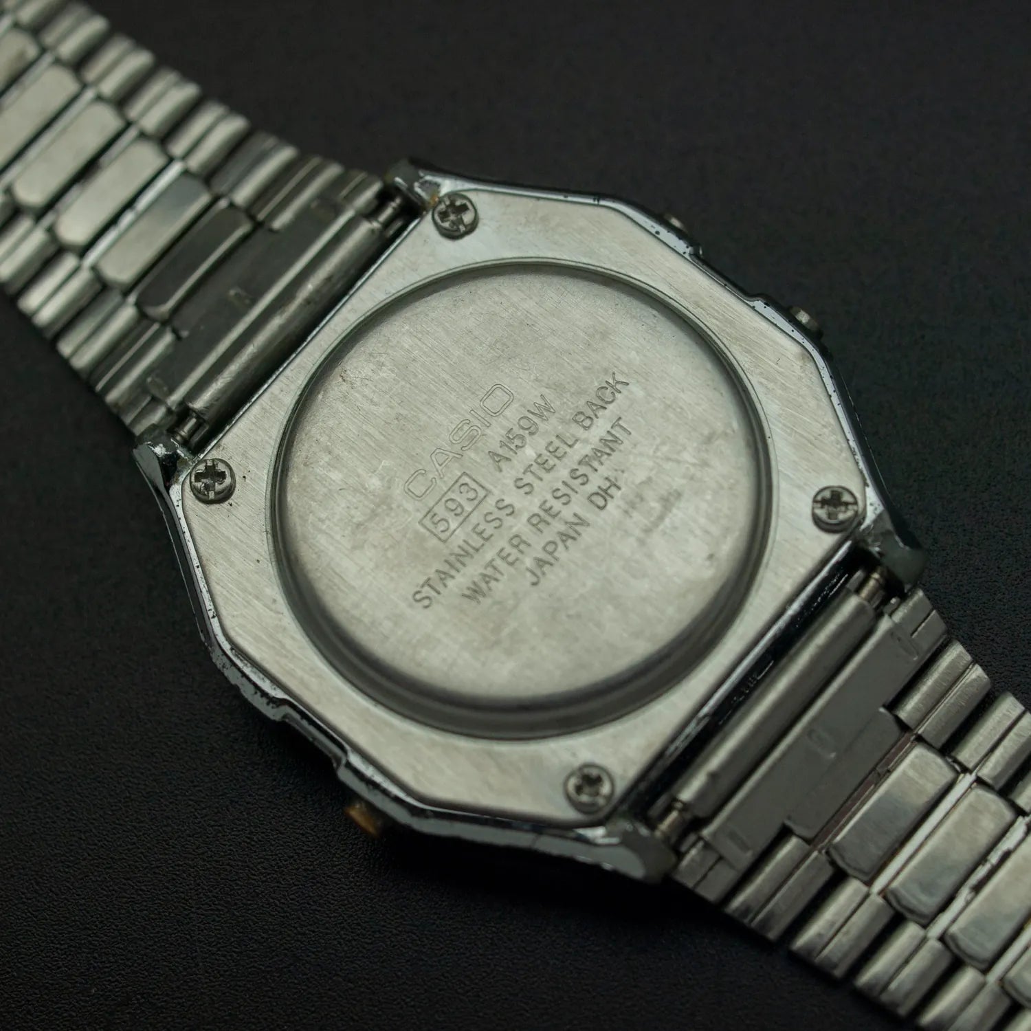 Casio A159W. Module 593 – side view alternative angle
