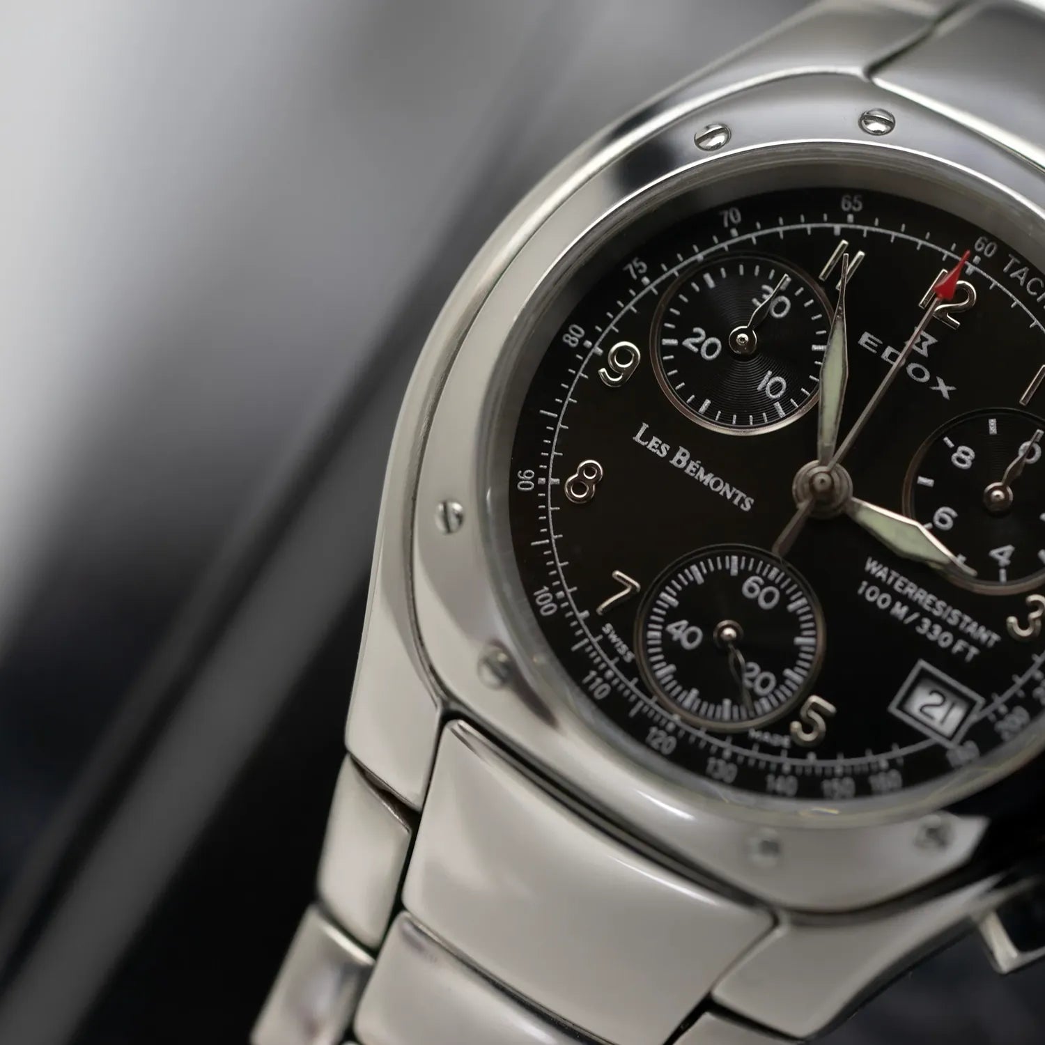 Edox Les Bemonts Chronograph Lady Watch, Ref 01901 – side view