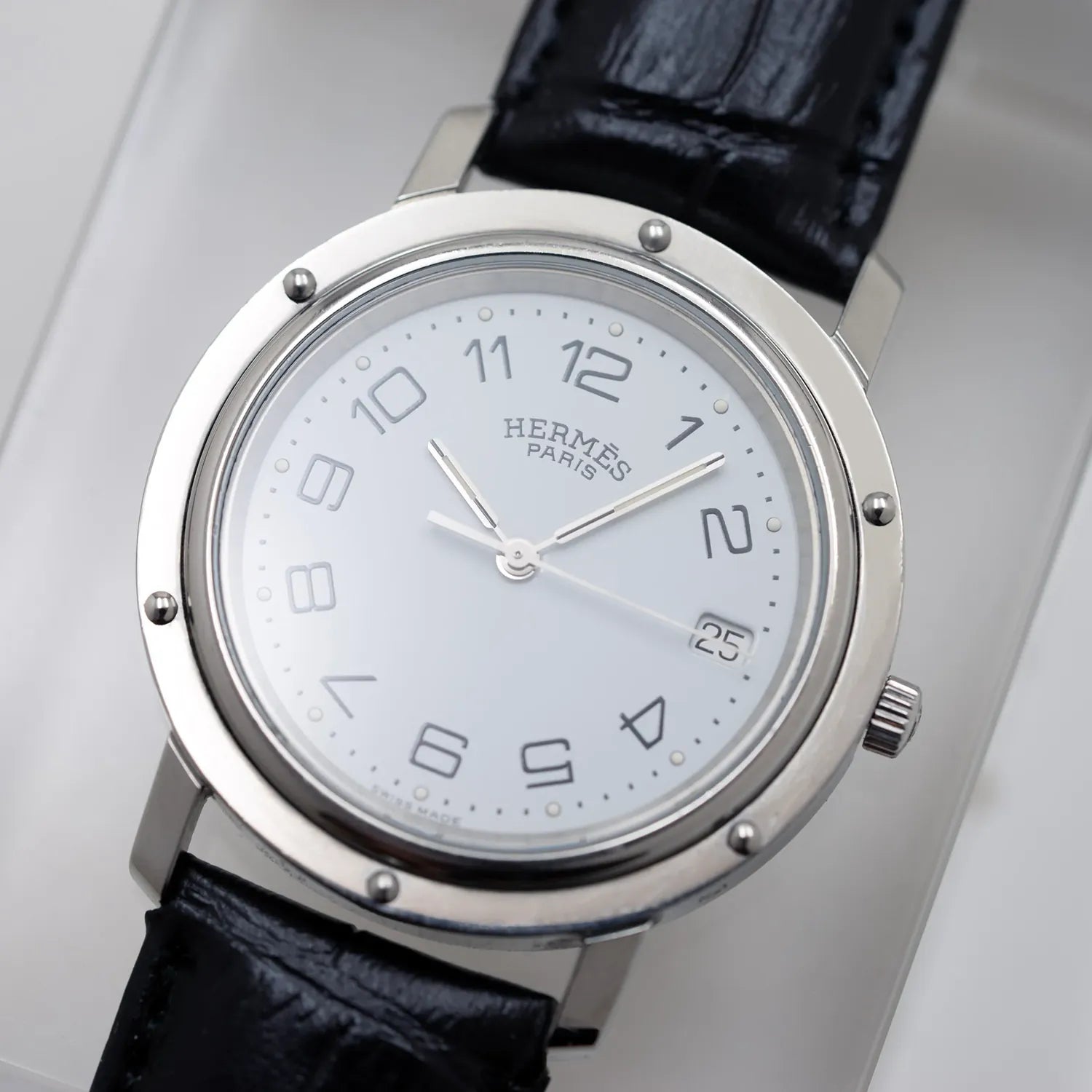 Hermes Paris Clipper Watch – front view