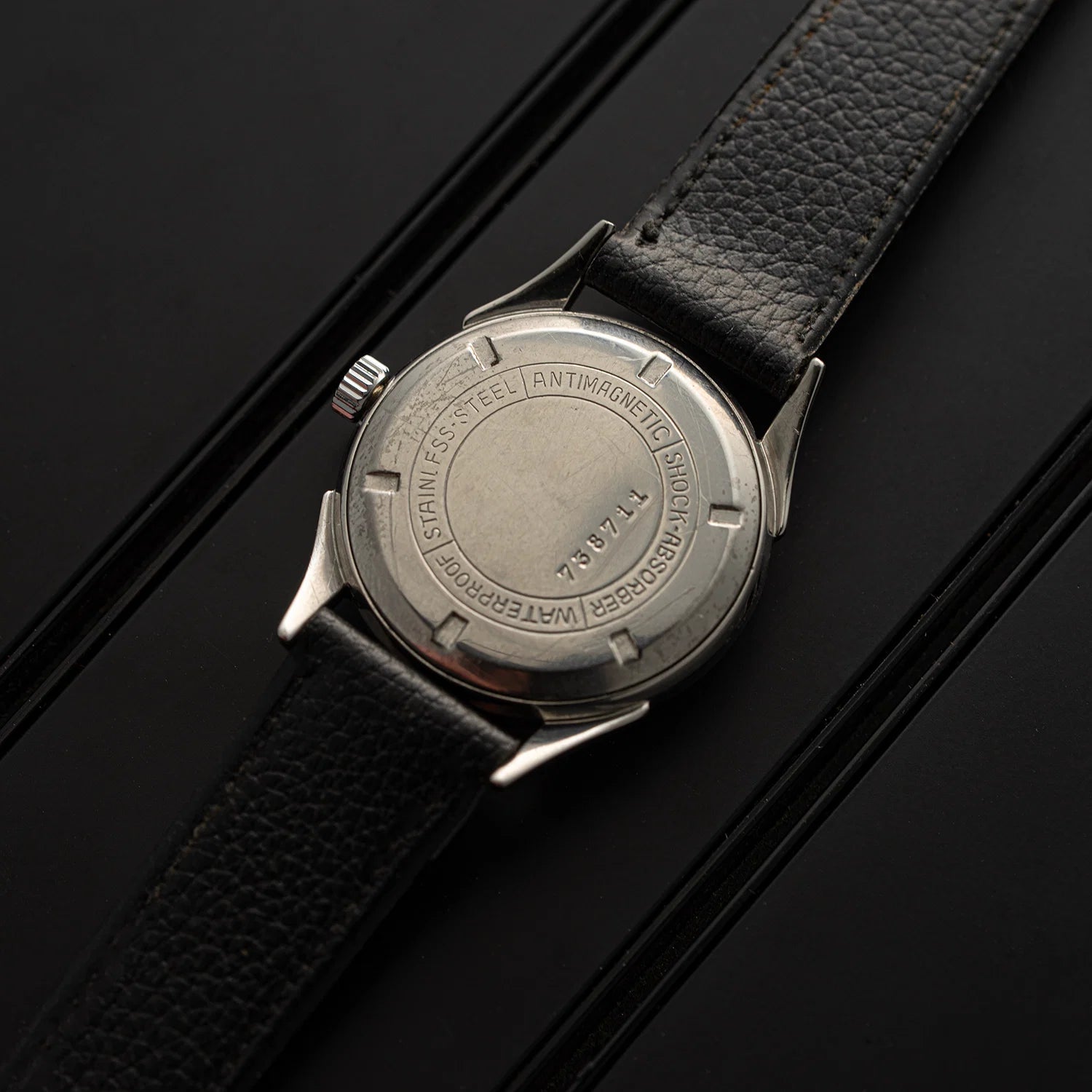 Huguenin, Cal. AS 1203, Men’s Manual Wind Vintage Watch, 1956 caseback