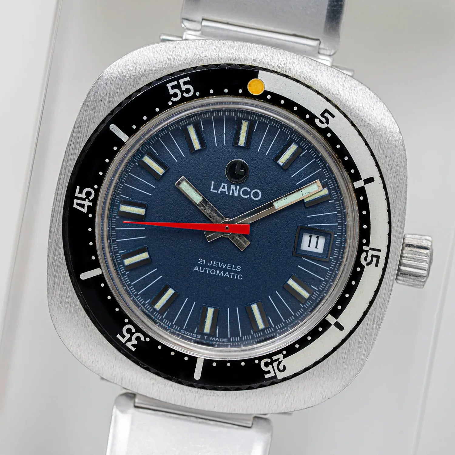 Lanco Diver Automatic Vintage Men's Watch – front view
