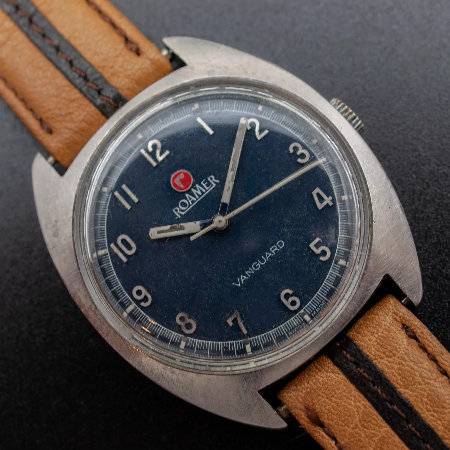 Roamer Vanguard, Ref. 801.2120.313, Cal. MST 801, 1978 – dial close-up