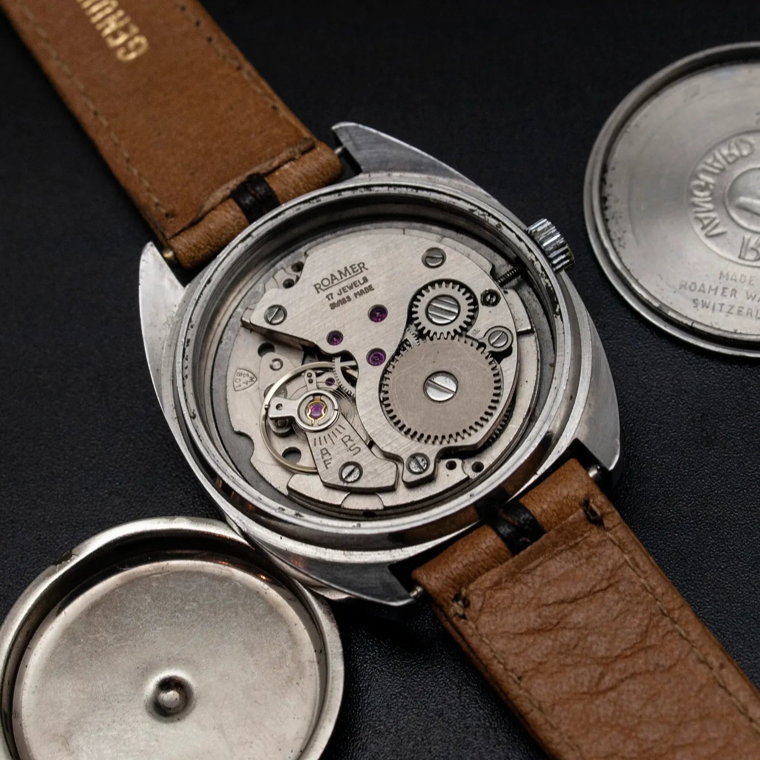 Roamer Vanguard, Ref. 801.2120.313, Cal. MST 801, 1978 – movement close-up