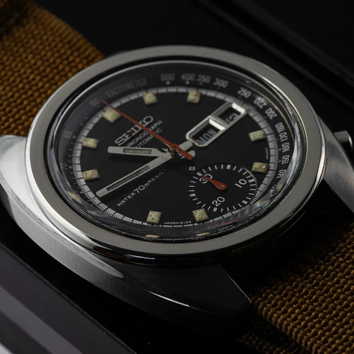 Seiko Ref. 6139-6012, Cal. 6139, Men’s Chronograph Vintage Watch, 1971 – side view