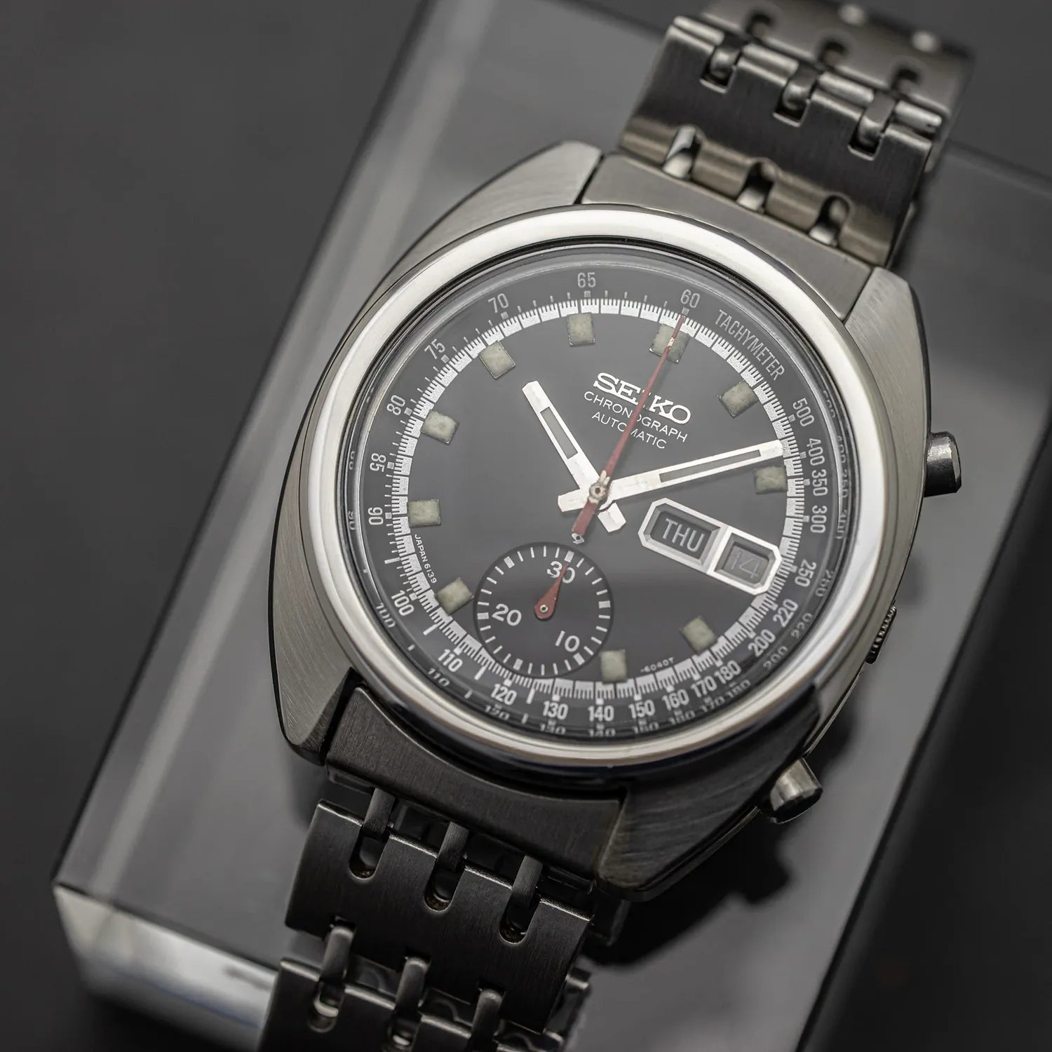 Seiko Bruce Lee, Ref. 6139-6012, Cal. 6139, Men’s Chronograph Vintage Watch, 1974 – front view