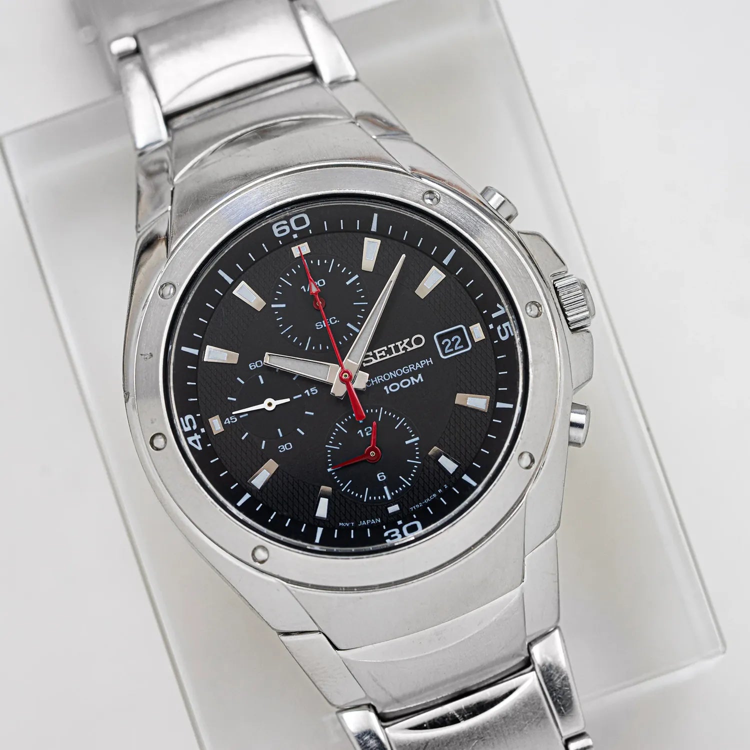 Seiko Chronograph, Ref. 7T92-0HX0, Cal. 7T92, Men’s Chronograph Vintage Watch, 2009 – front view