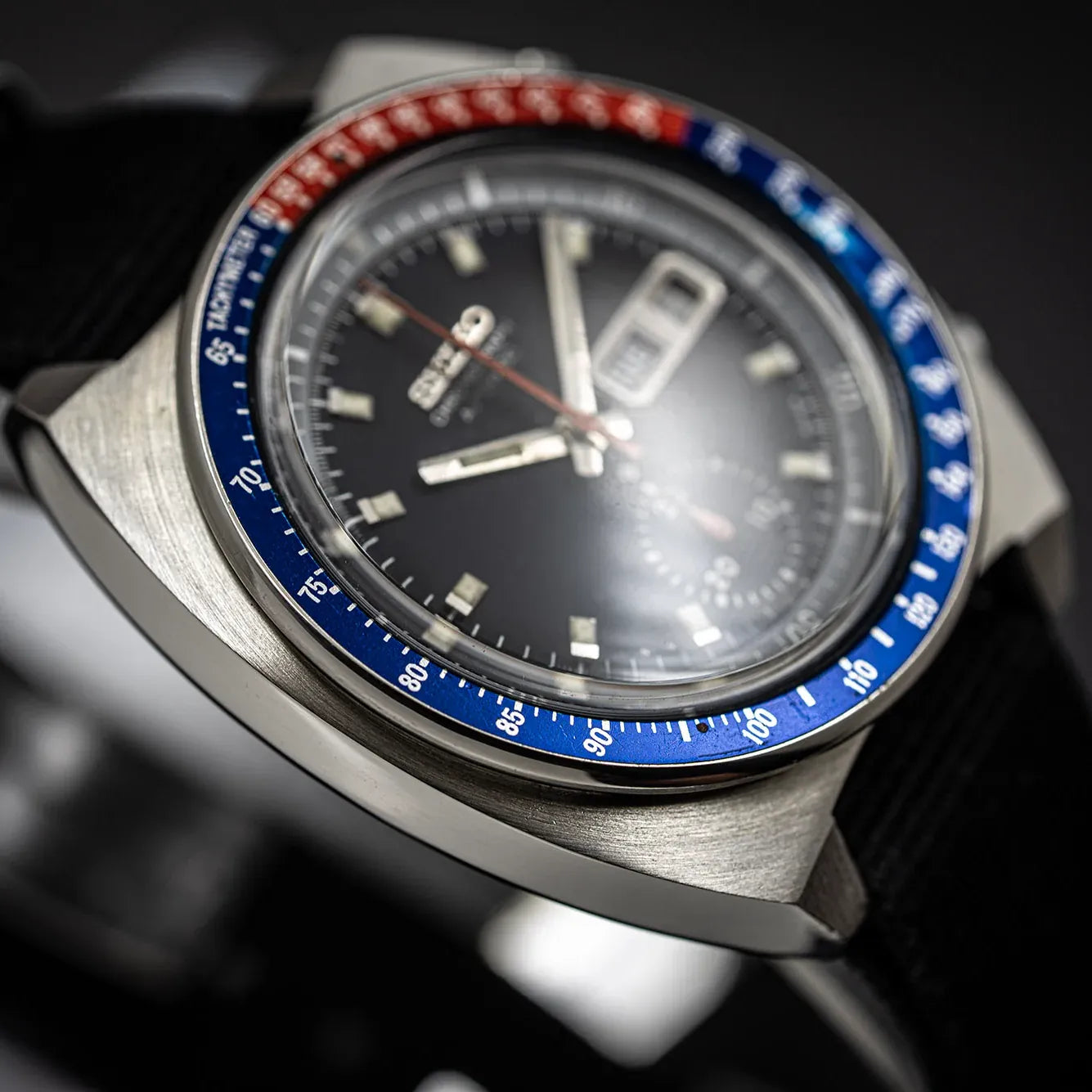 Seiko Pogue, Ref. 6139-6002, Cal. 6139, Men’s Chronograph Vintage Watch, 1977 – side view alternative angle