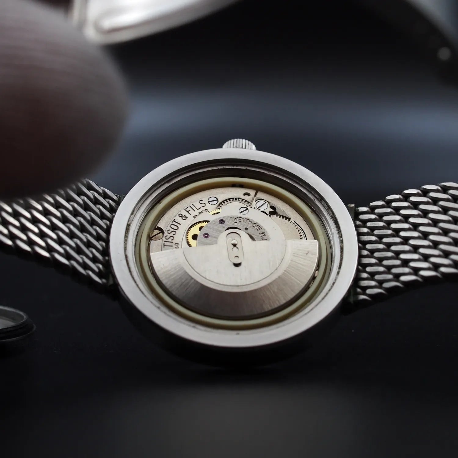 Tissot Automatic Seastar Mesh Ref. 4463 6-5x – dial close-up
