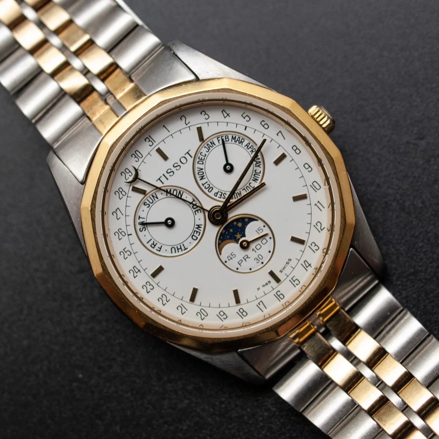 Tissot PR100 Ref. P365/465 – dial close-up