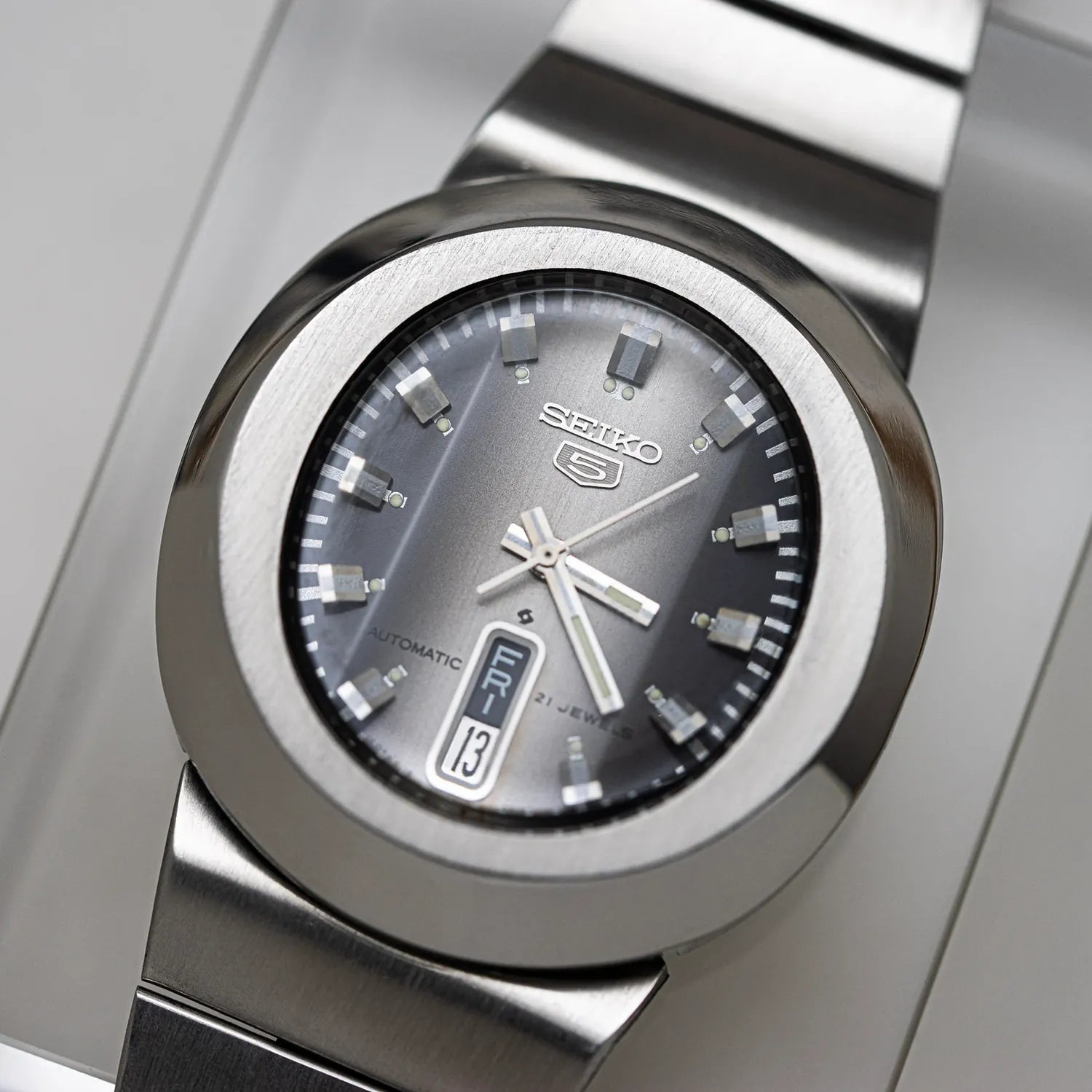 Seiko 6119 As Example on Transparent Square Box