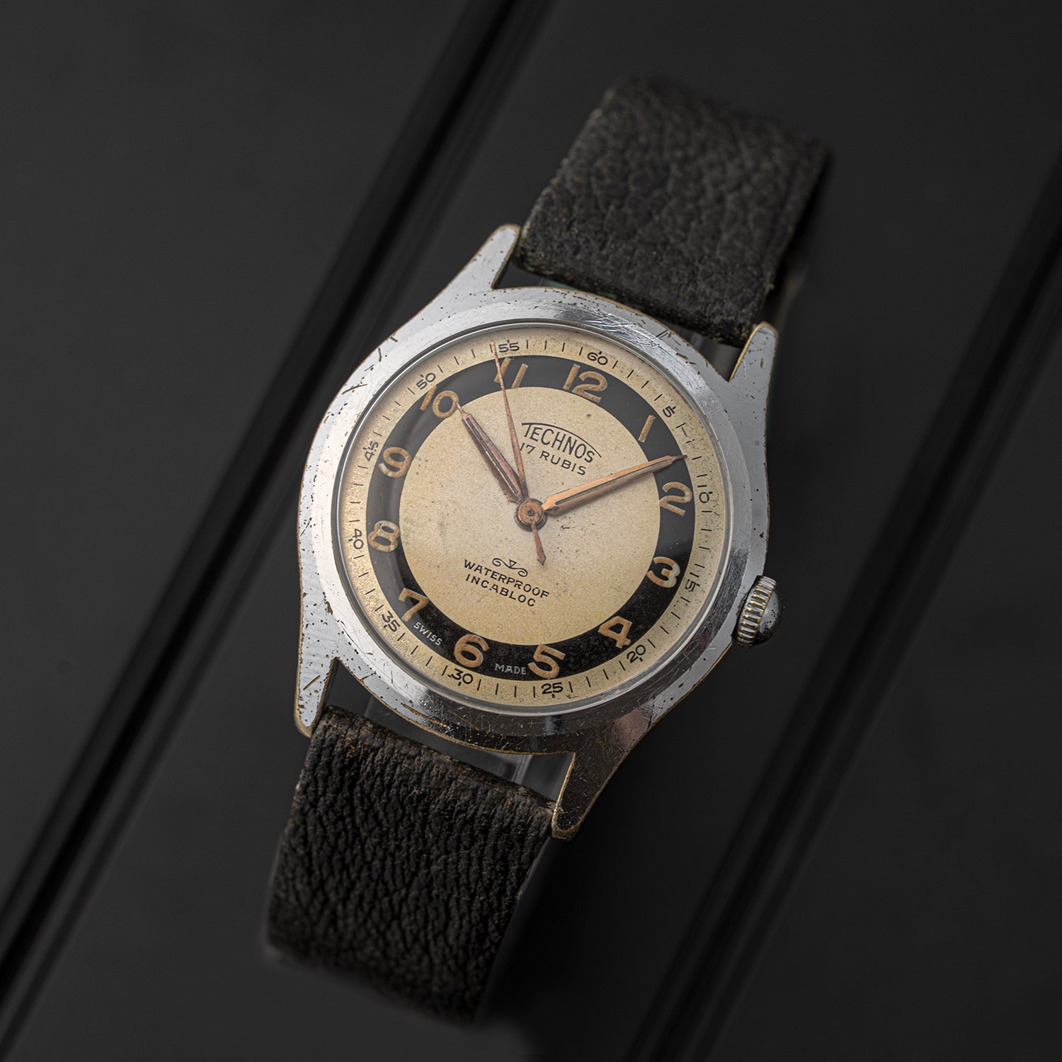 Technos, Cal. 1100, Men’s Manual Wind Vintage Watch, 1957