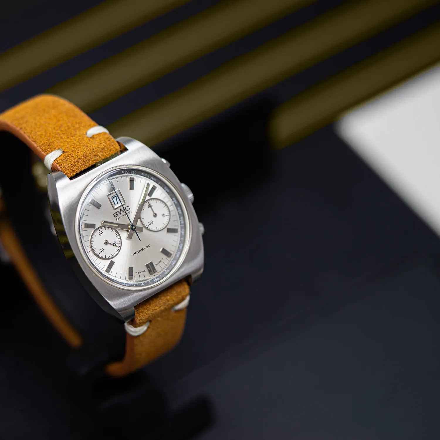 BWC Vintage Chronograph Cal. Landeron 187 – strap detail