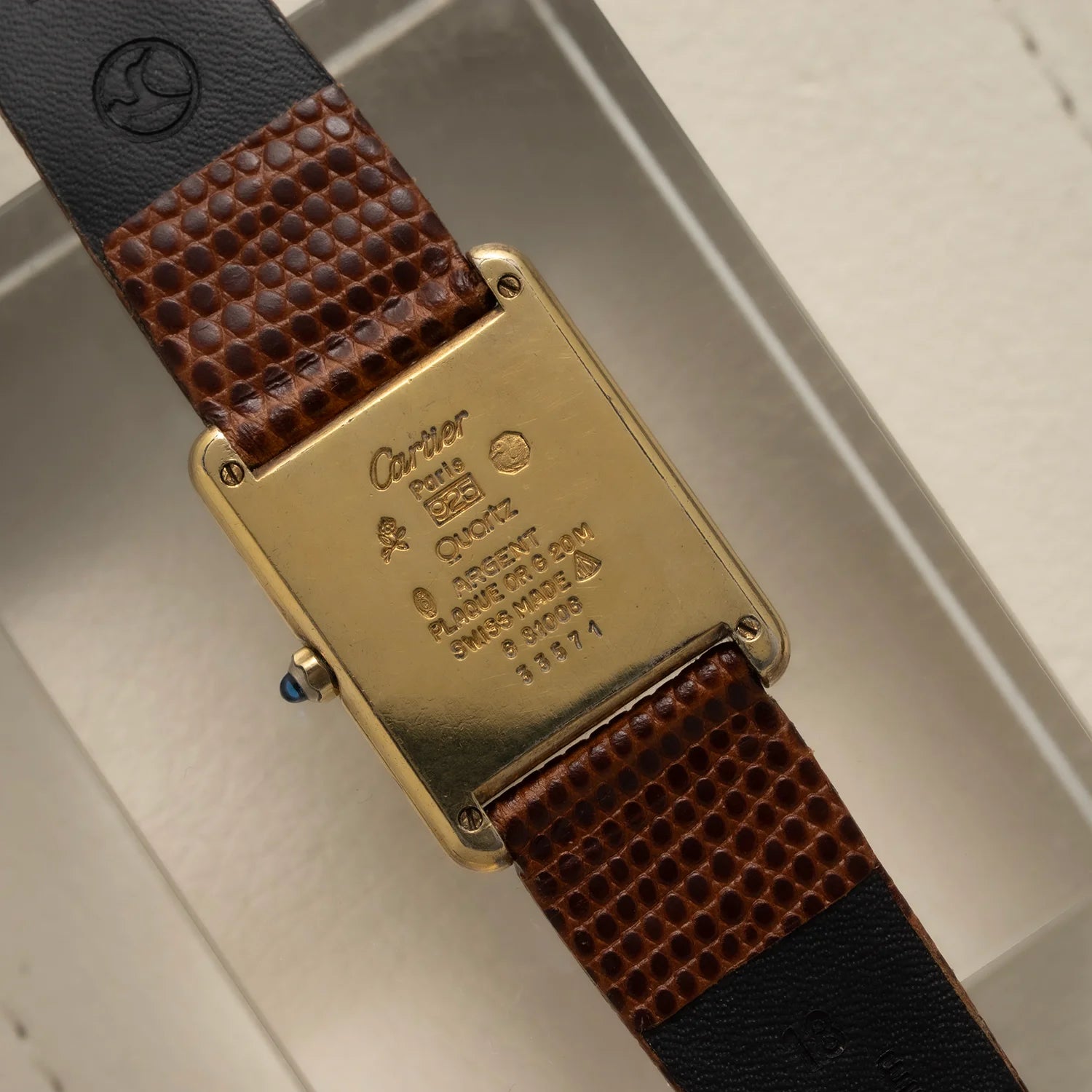Cartier Must Tank LM Caseback