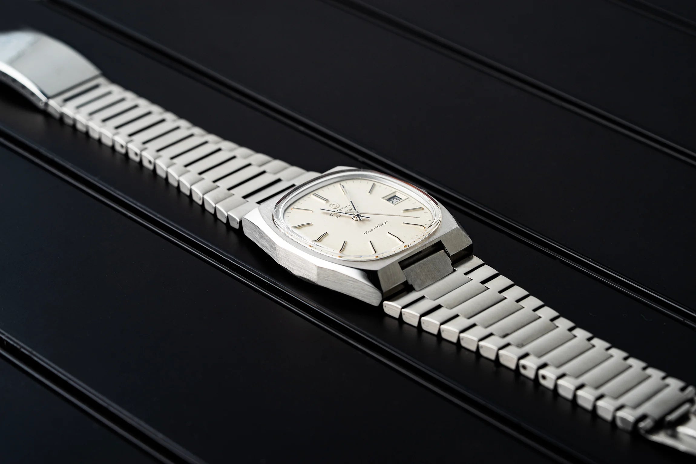 希少！サーチナ/CERTINA blue ribbon 自動巻き 腕時計 スイス製 稼動品 
