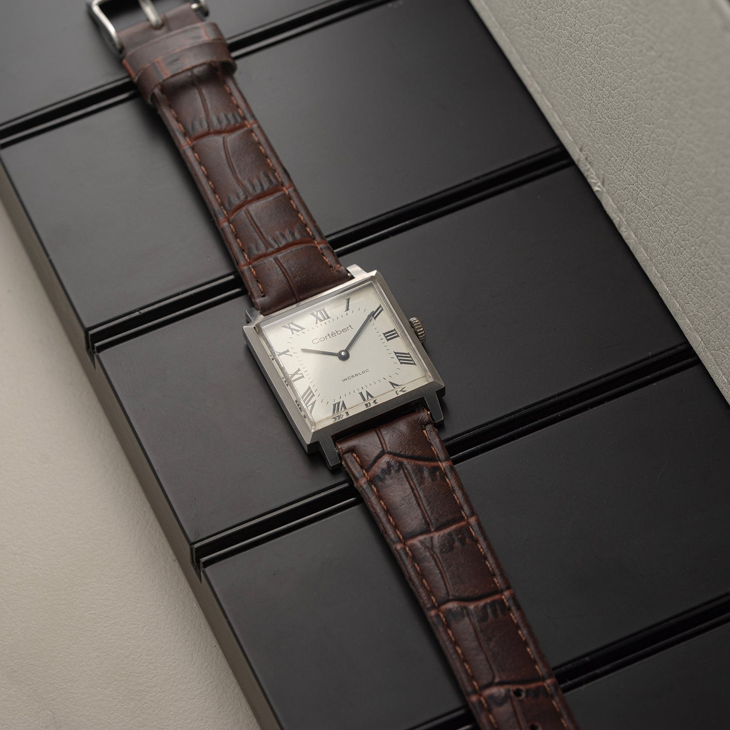 Cortebert Cal. 307 Square Men's Watch, 1970 Strap