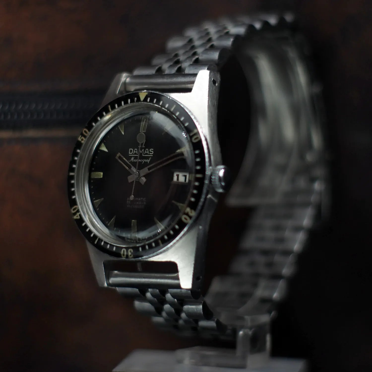 Damas Marinograf Vintage Diver Ref. 3754 – strap detail