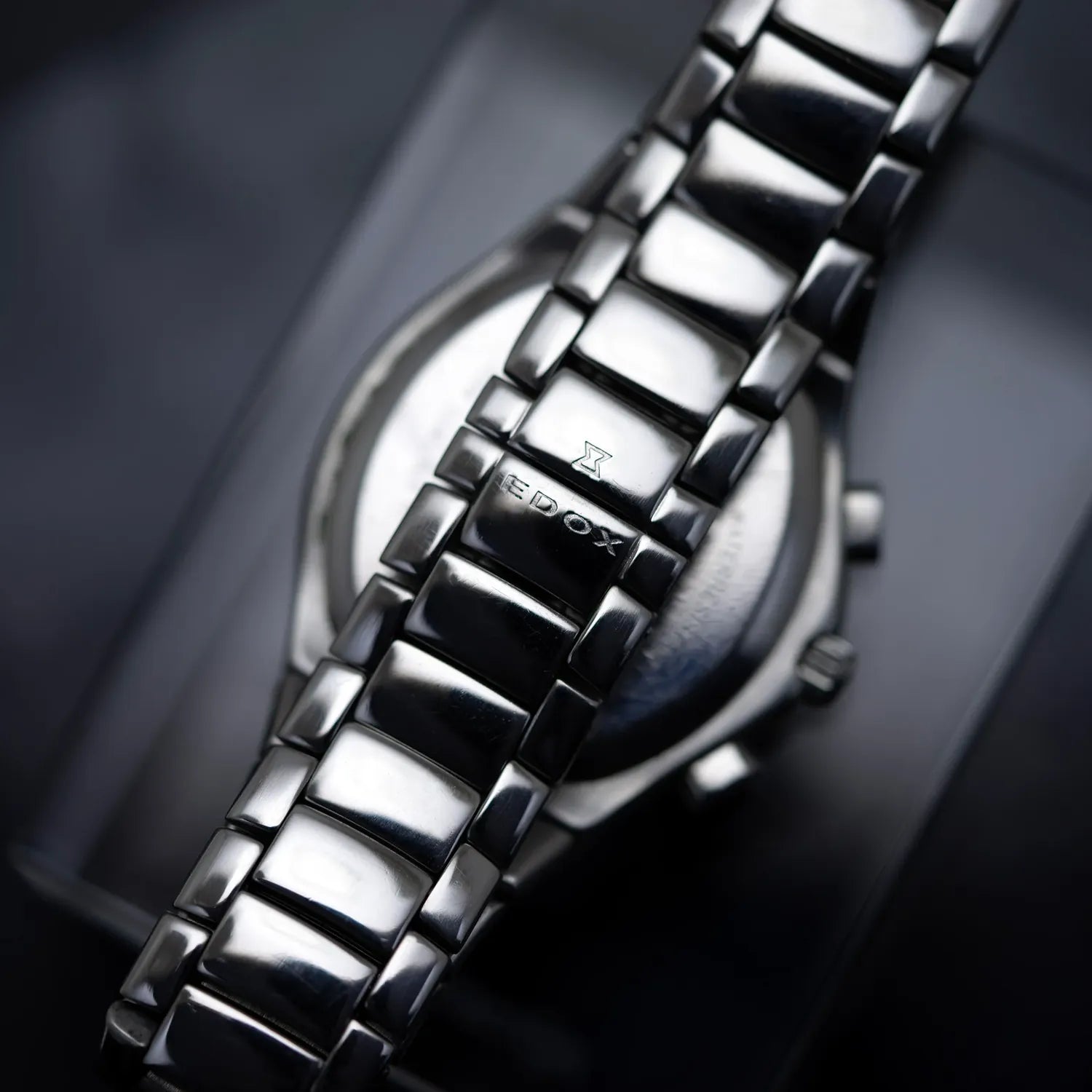 Edox Les Bemonts Chronograph Lady Watch, Ref 01901 – dial close-up
