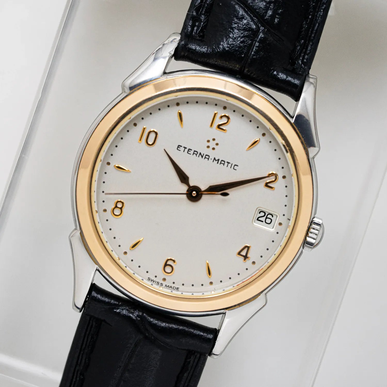 Eterna Matic 1948 Ref. 8400.47 Solid Gold and St. Steel – front view