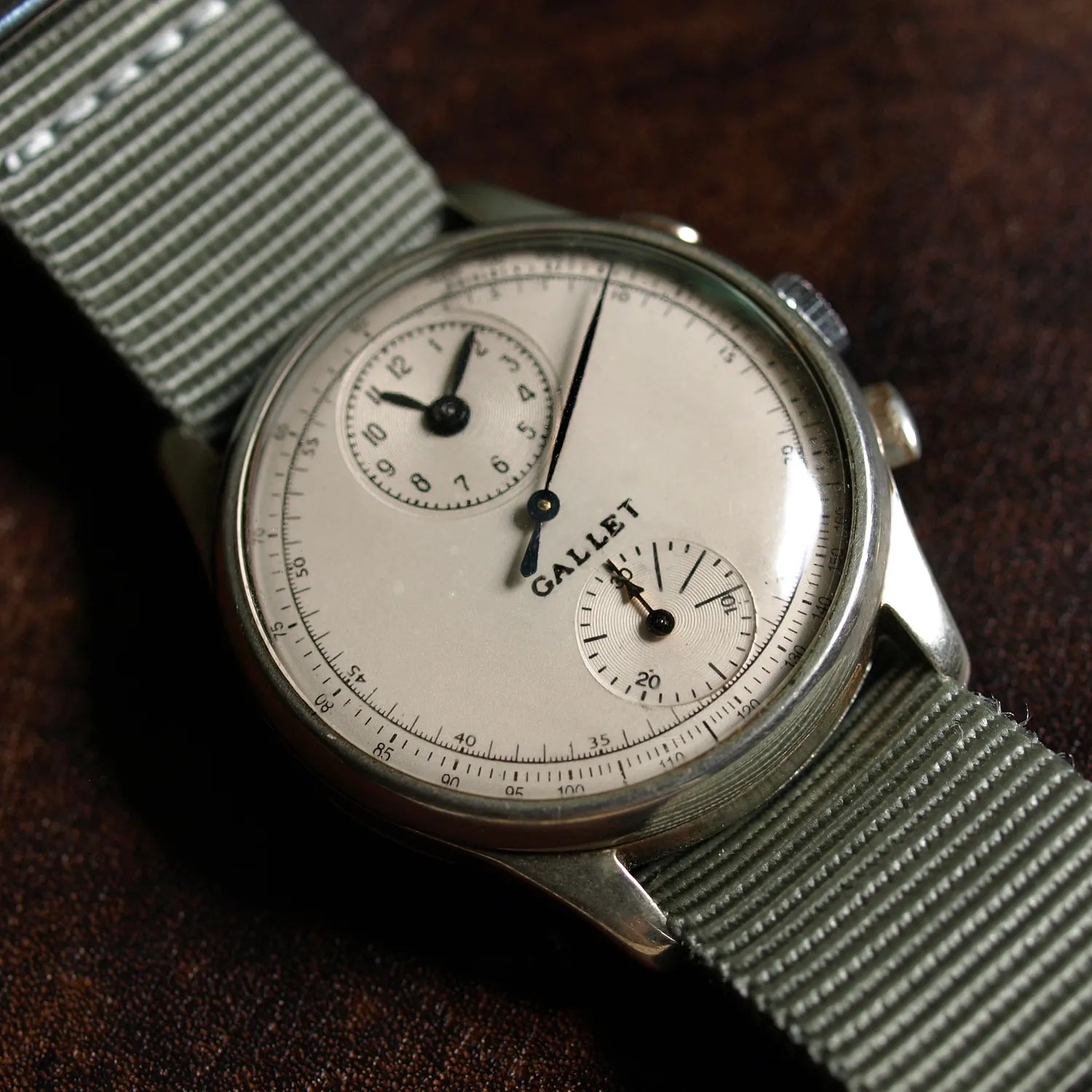Gallet MultiChron Regulator Chronograph – dial close-up