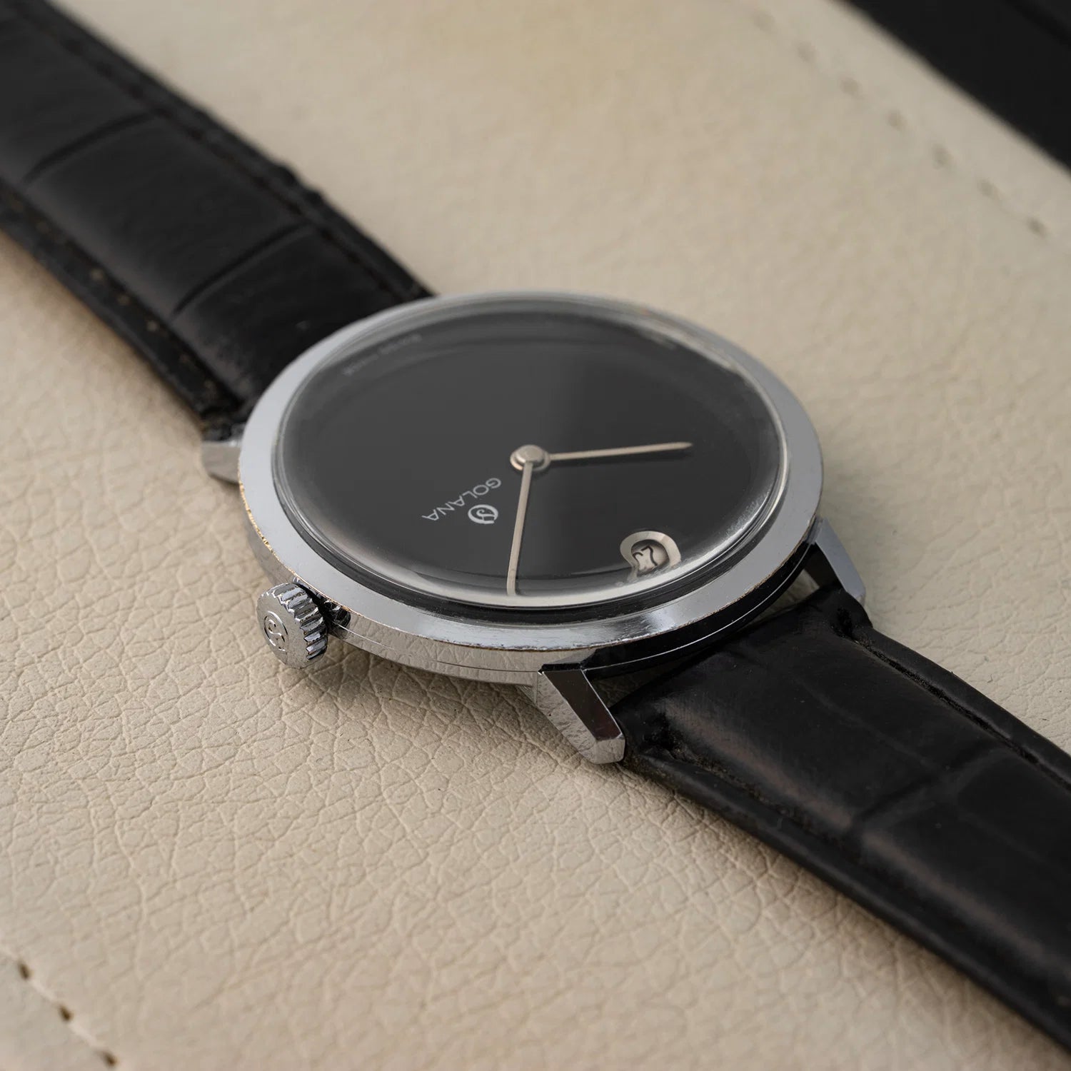 Golana, Cal. Peseux 7046, Manual Wind Vintage Watch, 1976 Crown