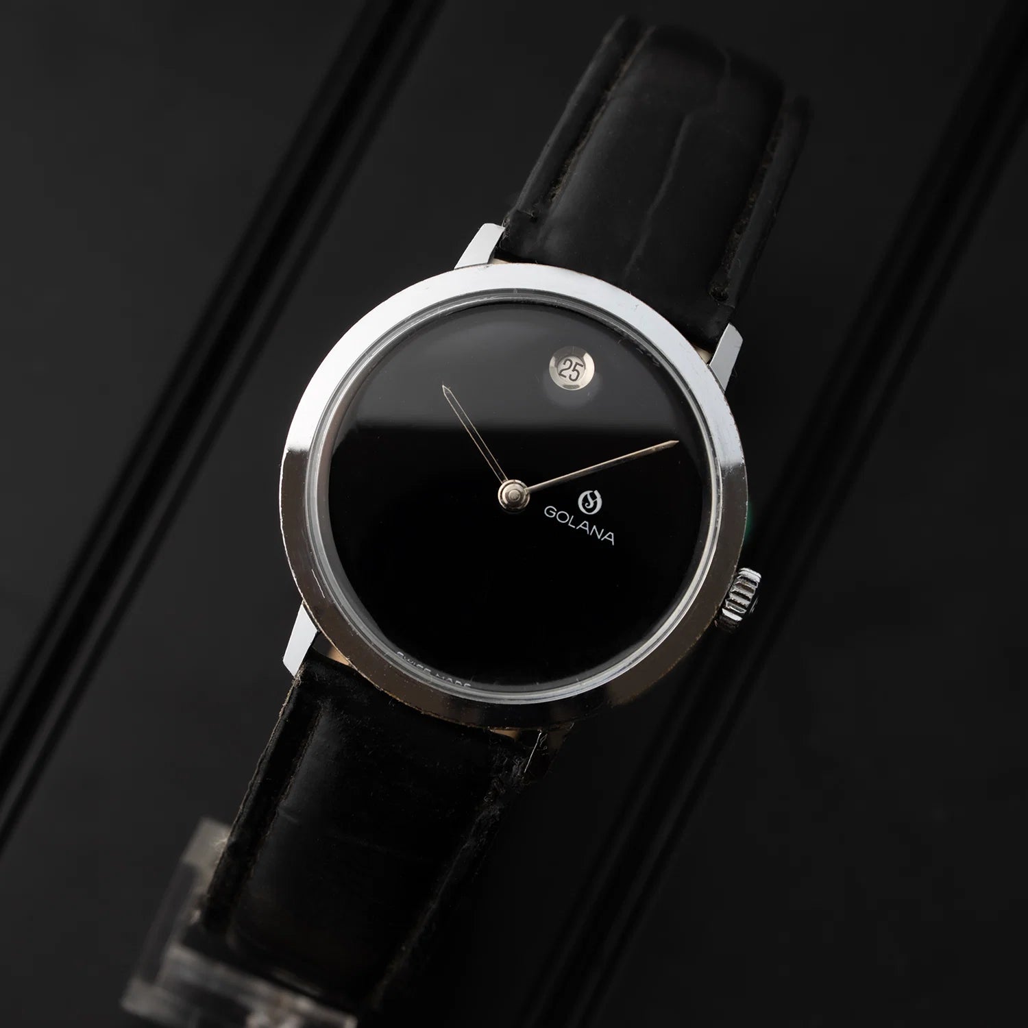 Golana, Cal. Peseux 7046, Manual Wind Vintage Watch, 1976 Front view