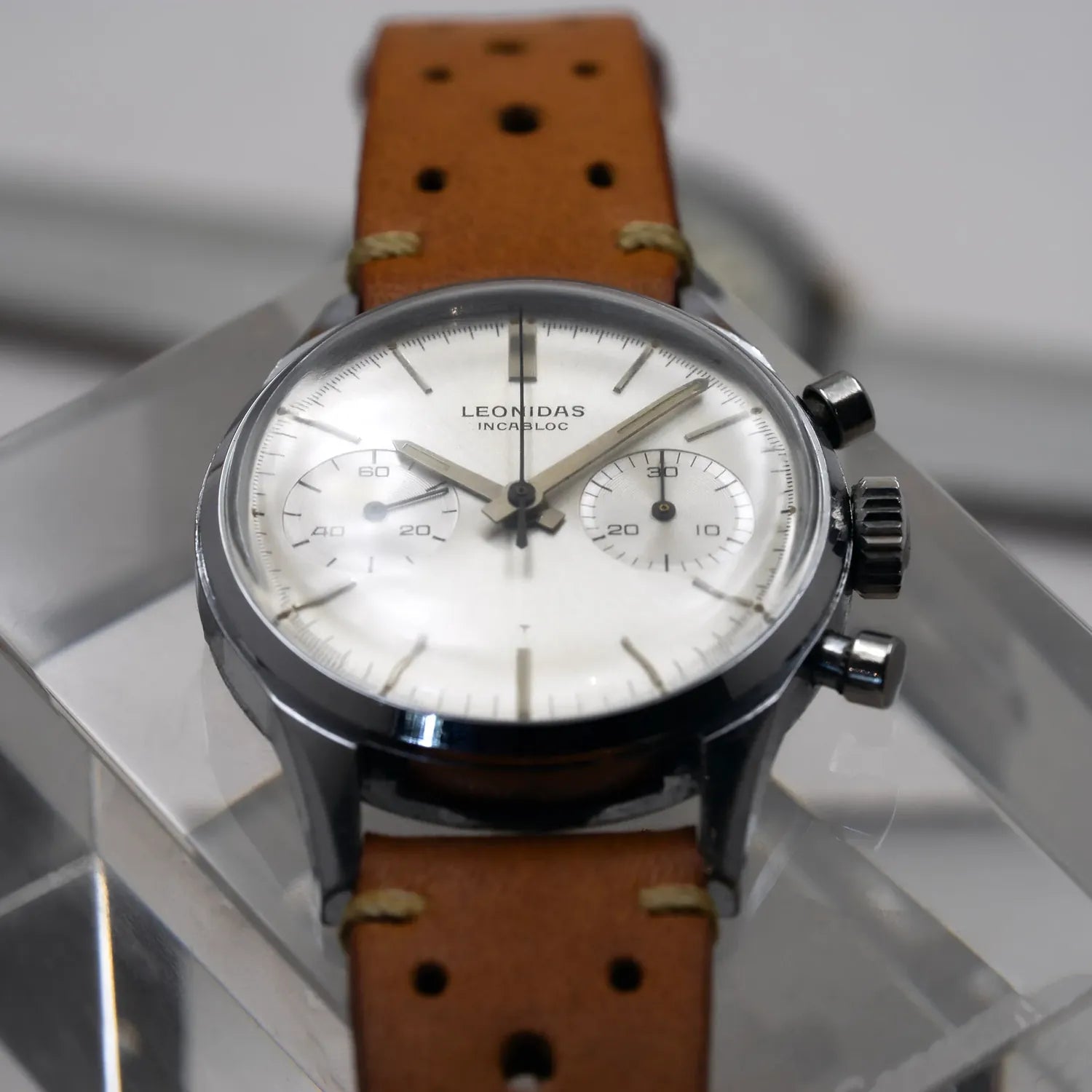 Heuer Leonidas Pre Carrera Landeron 248 – dial macro detail