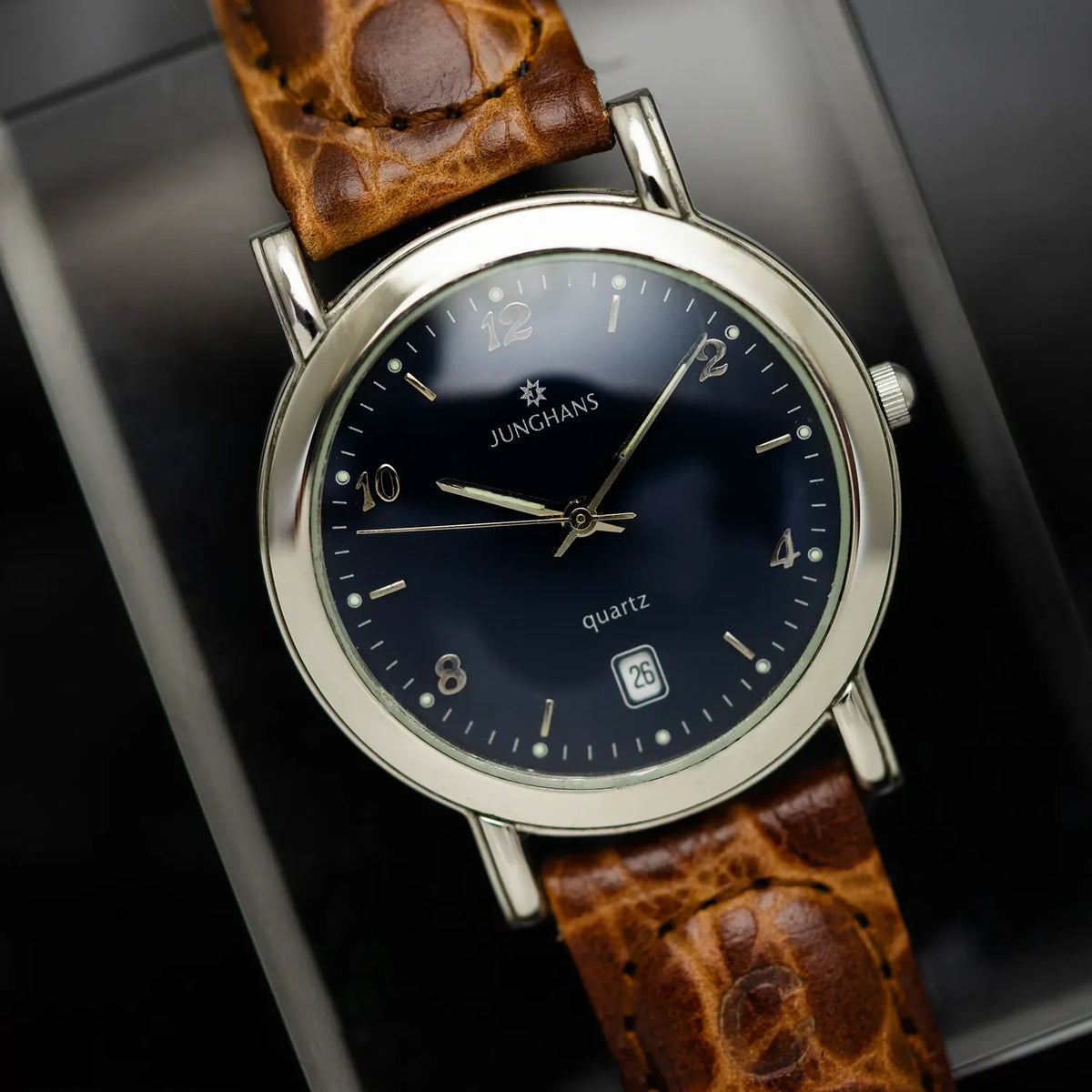 ビンテージ　デッドストック　JUNGHANS 時計 Junghans-Stainless-Steel-