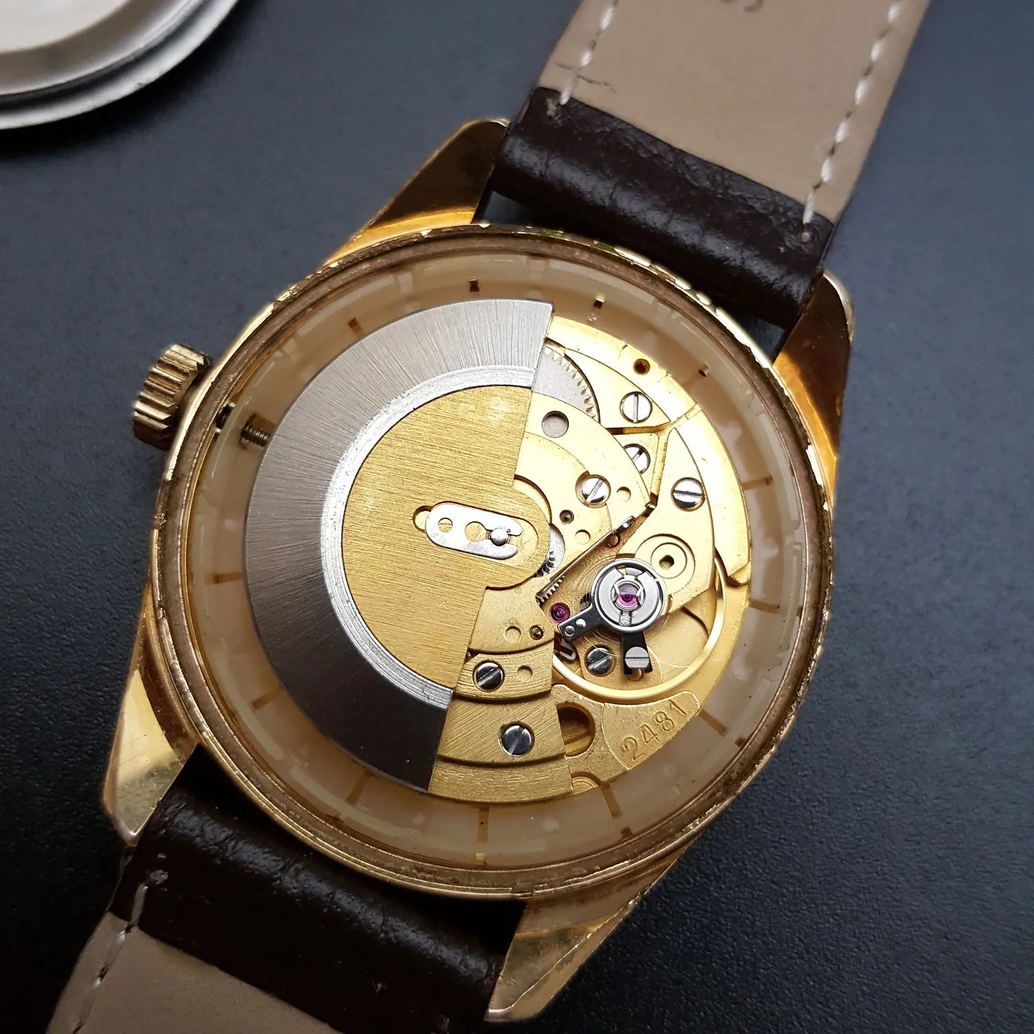 Lanco Ref. 53010, Cal 2481 – dial close-up