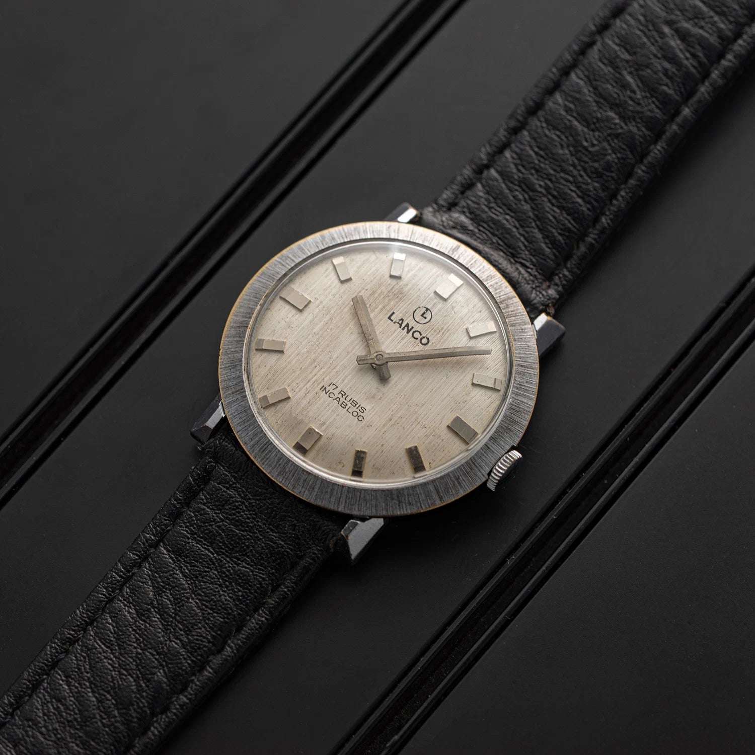 Lanco, Cal. FHF 82, Men’s Manual Wind Vintage Watch, 1971 top view