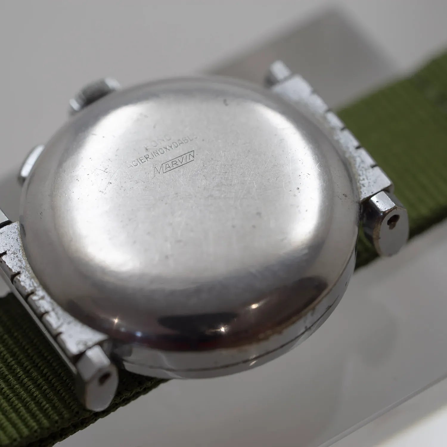 Marvin Chronograph Valjoux 23 – strap detail