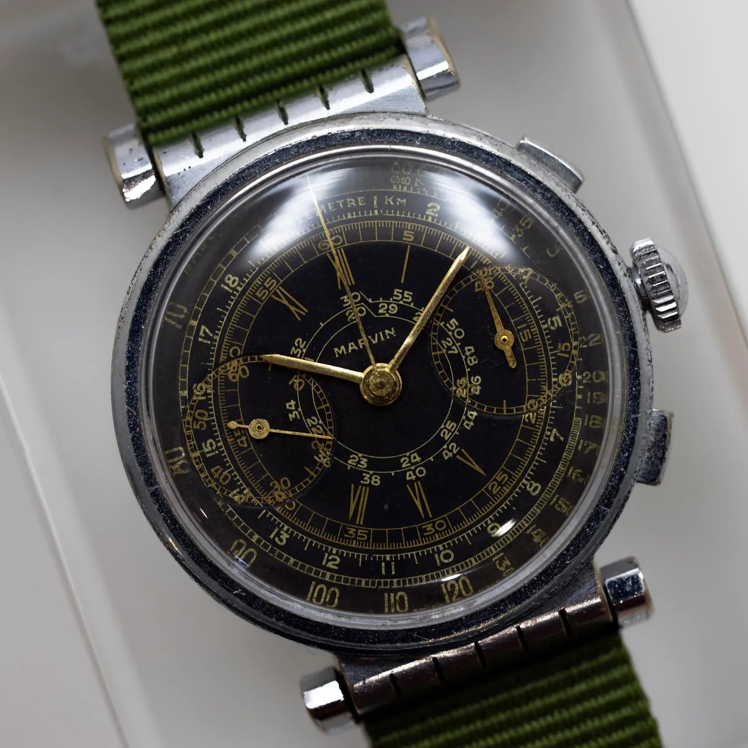 Marvin Chronograph Valjoux 23 – front view