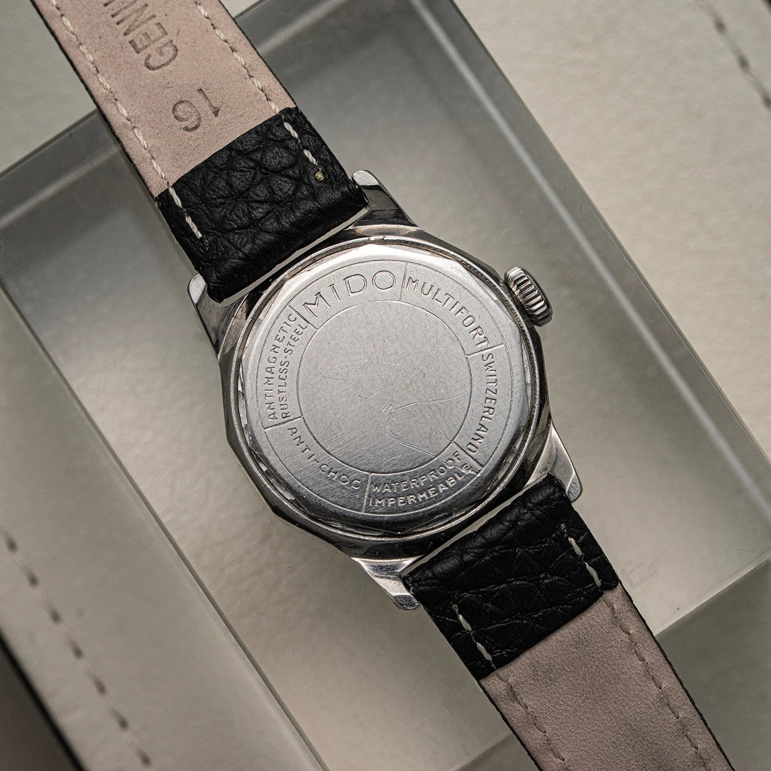 Mido Multifort Limited, Men’s Vintage Military Watch, 1940 aseback