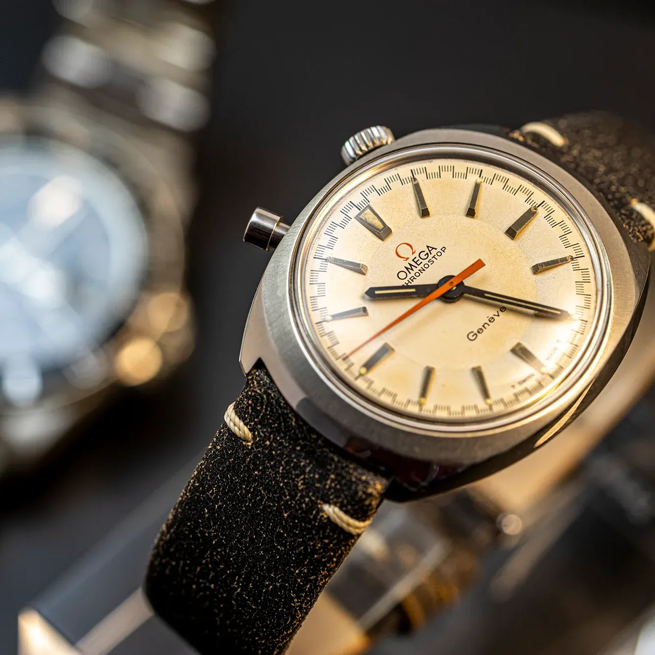 Omega Chronostop 145.010 – movement close-up