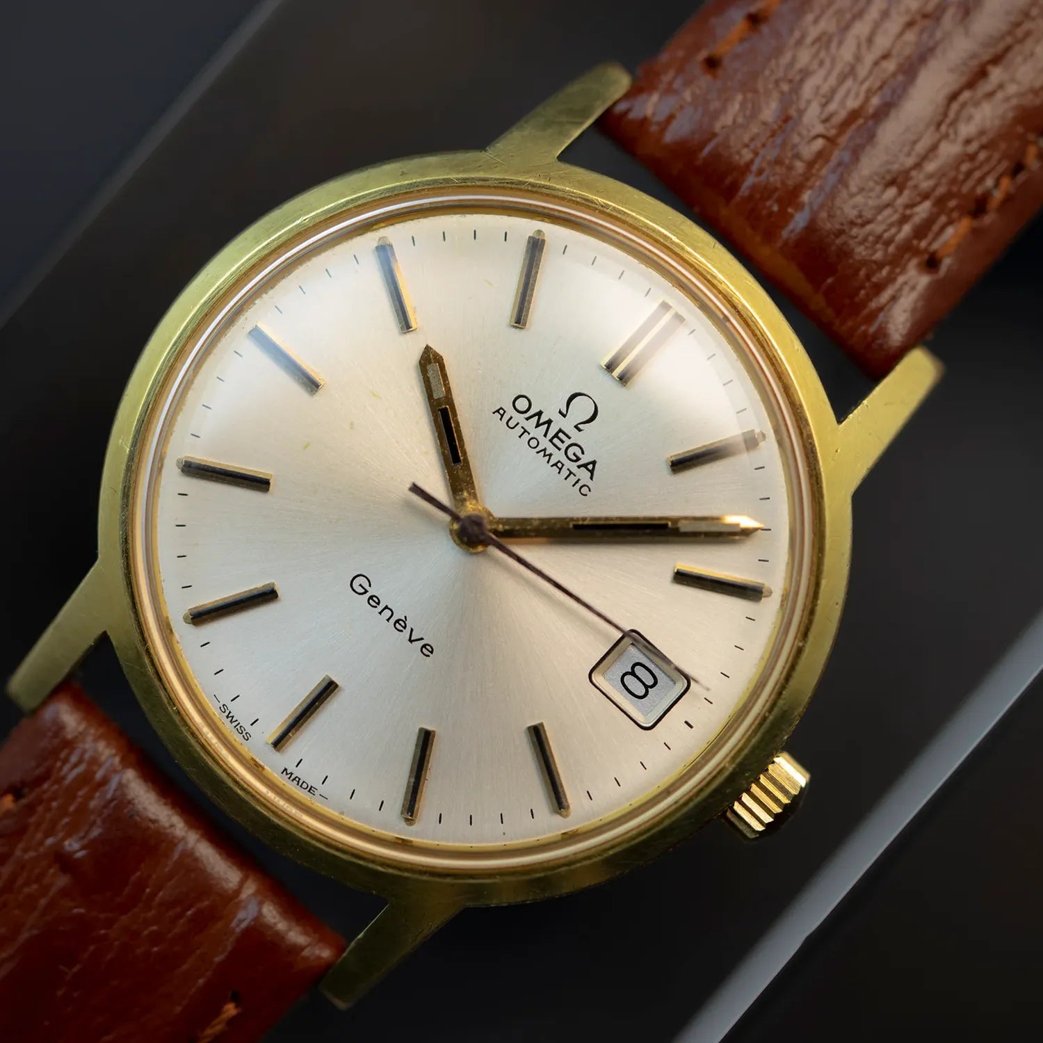 Omega Geneve Ref. 166.163 Cal. 1012 – dial close-up