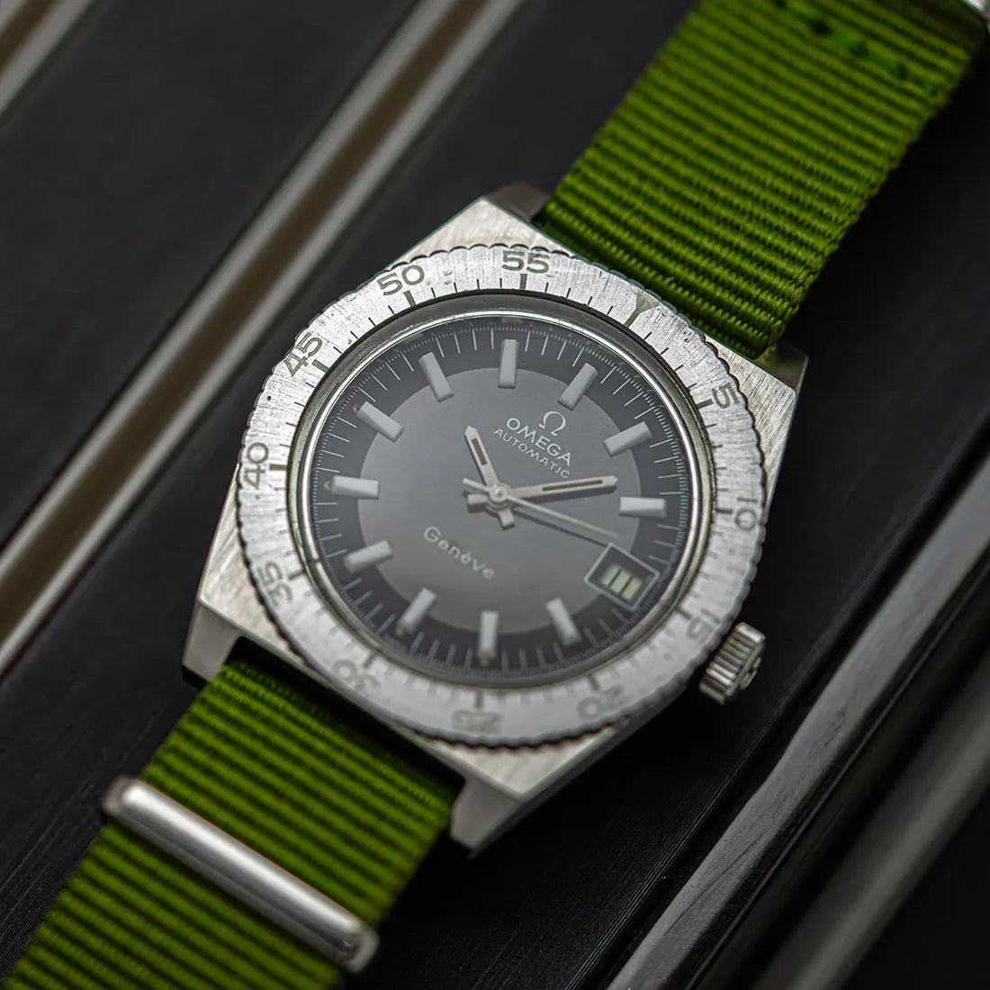 Omega Geneve Vintage Diver Ref. 166.0119, Cal 1481 – front view