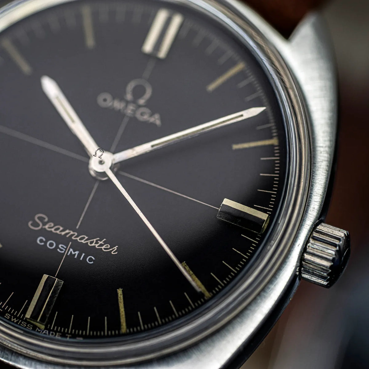 Omega Seamaster Cosmic Black 135.016 Cal. 601 – dial close-up