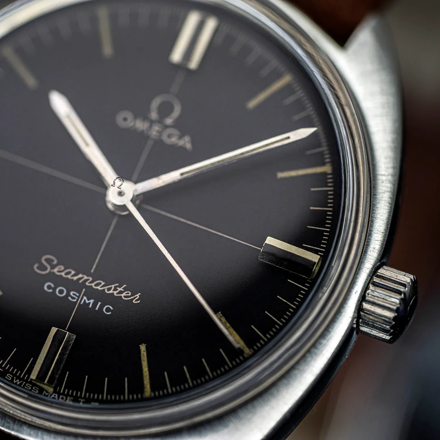 Omega Seamaster Cosmic Black 135.016 Cal. 601 – dial close-up