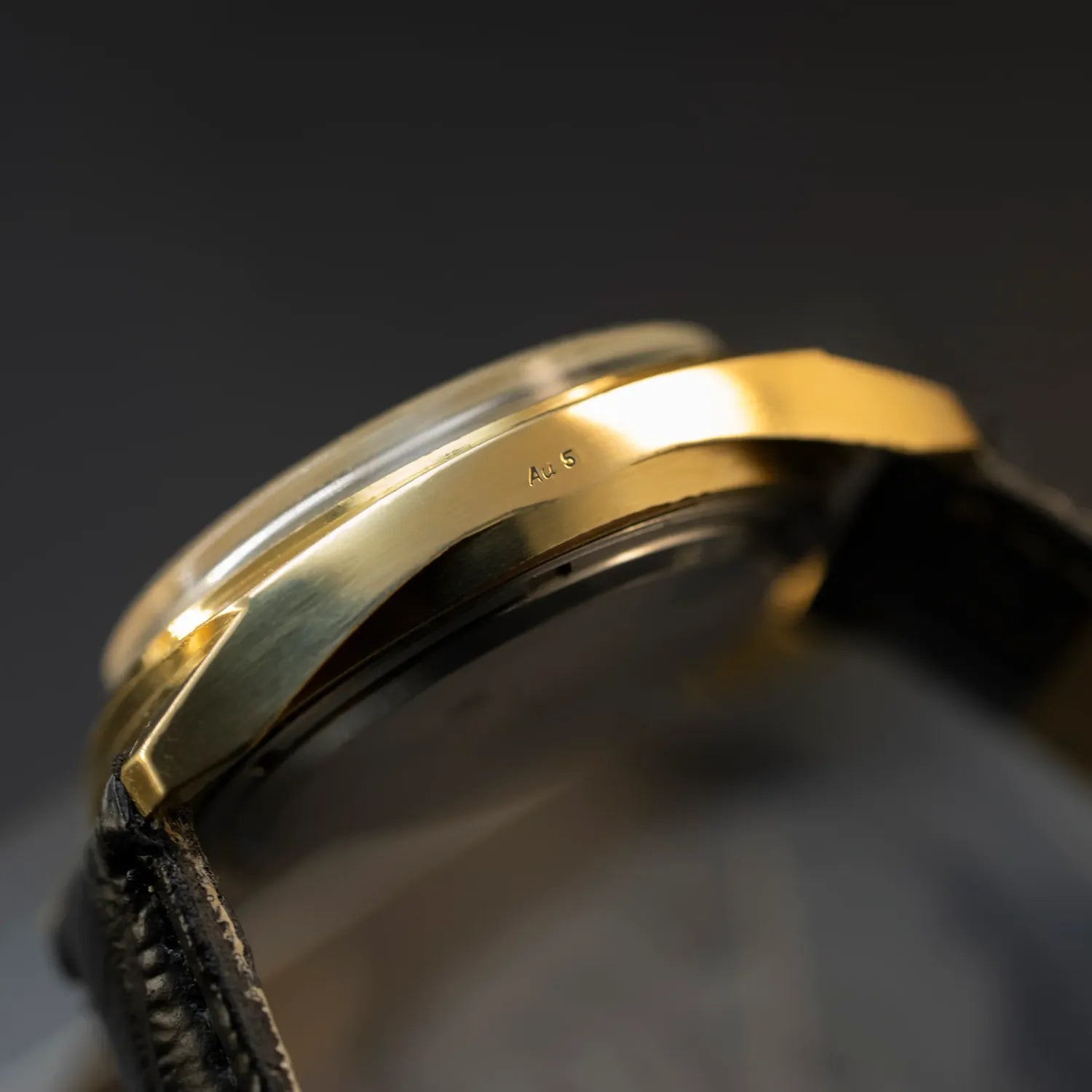Poljot Alarm Gold Plated Cal. 2612.1 – dial close-up