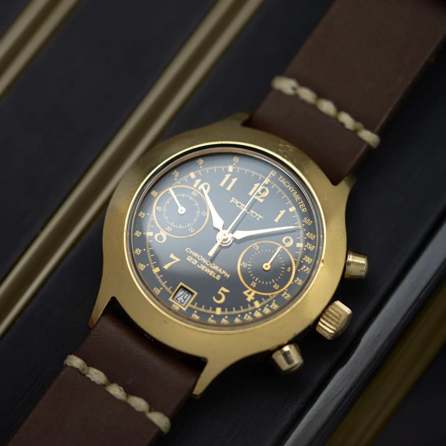Poljot Chronograph, Cal. 3133 – front view