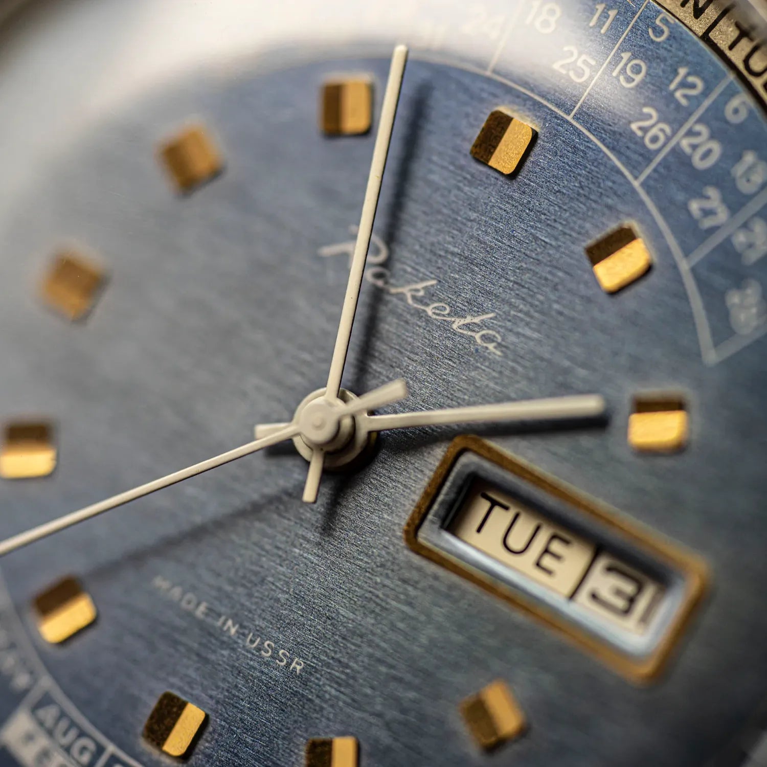 Raketa Perpetual Calendar – side view alternative angle