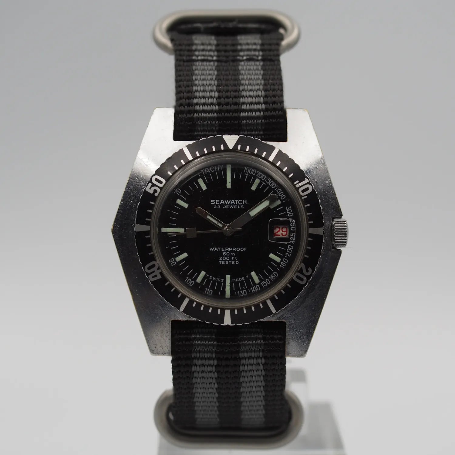 Seawatch Diver, Men’s Diving Vintage Watch, 1975 – front view
