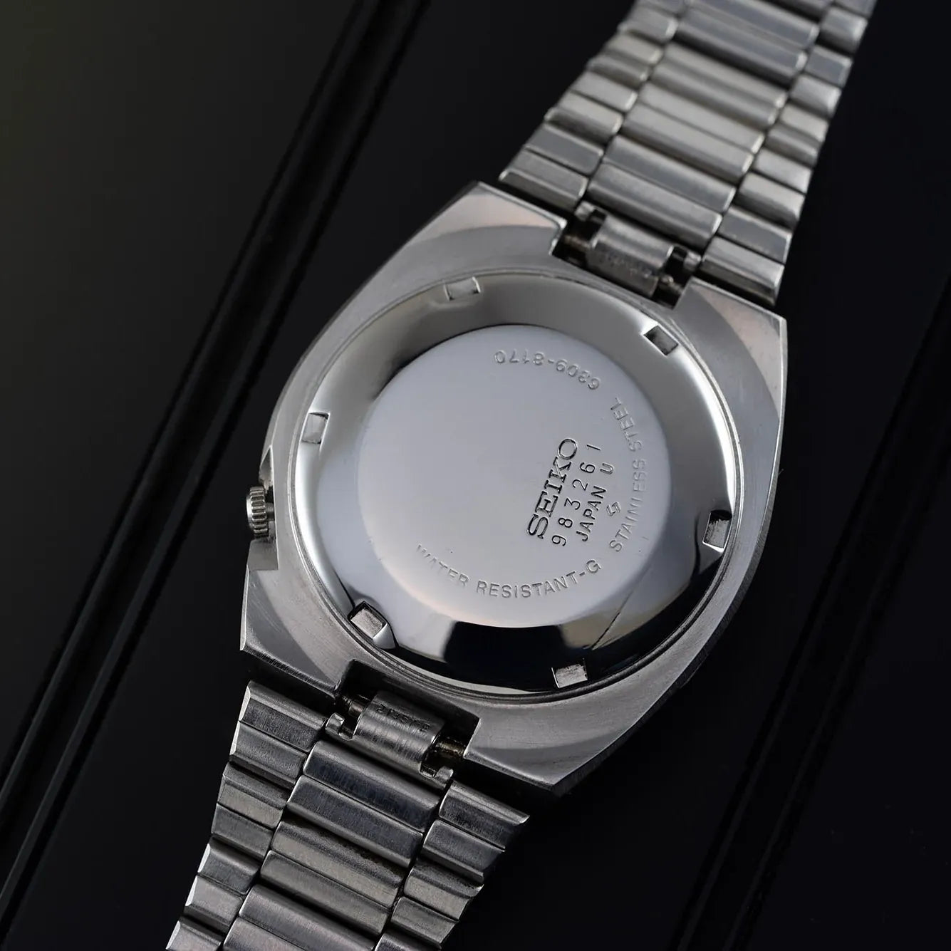 Seiko 5 6309-8170 Men’s Automatic Dress Vintage Watch, 1971 – movement close-up