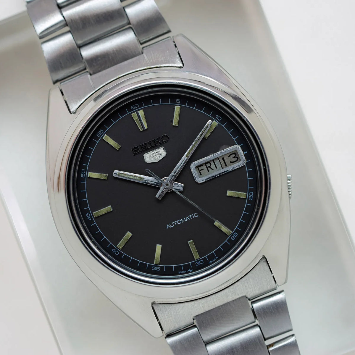 【稼働品】SEIKO 5 7009-3180 自動巻き Seiko-5-7009-3180-dress-watch-