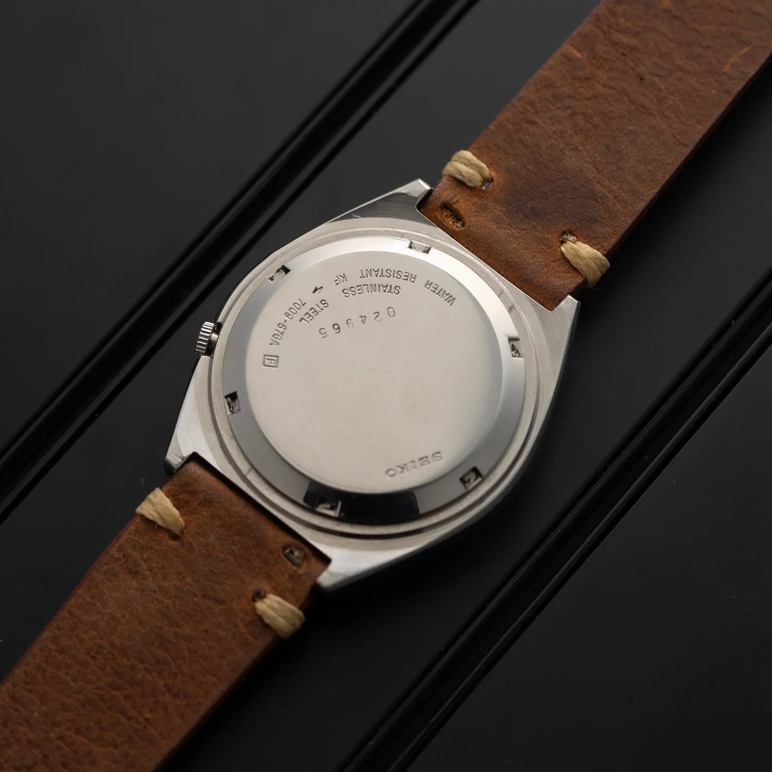 Seiko 5 7009-876A, Men's Automatic, 1980 Caseback