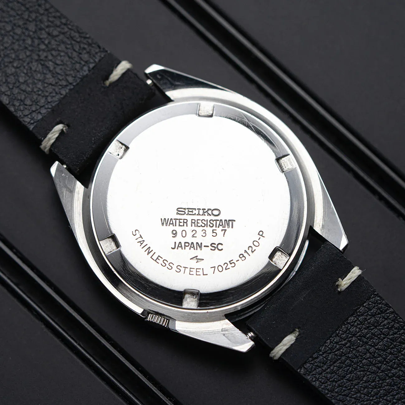 Seiko 7025-8120 Men’s Automatic Dress Vintage Watch, 1979 – side view alternative angle