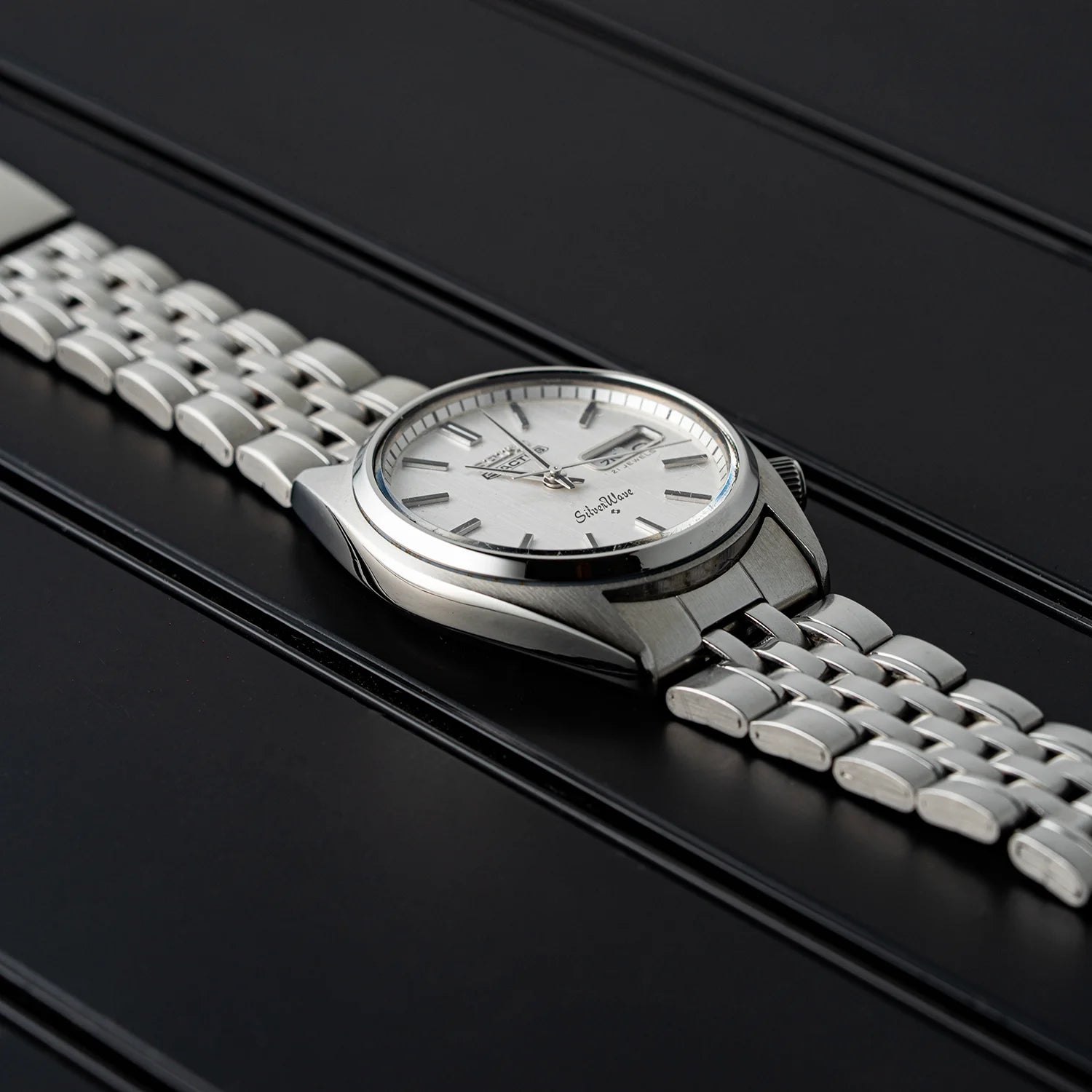 SEIKO セイコー 5ACTUS Silver Wave 6306-8010 自動巻き メンズ腕時計