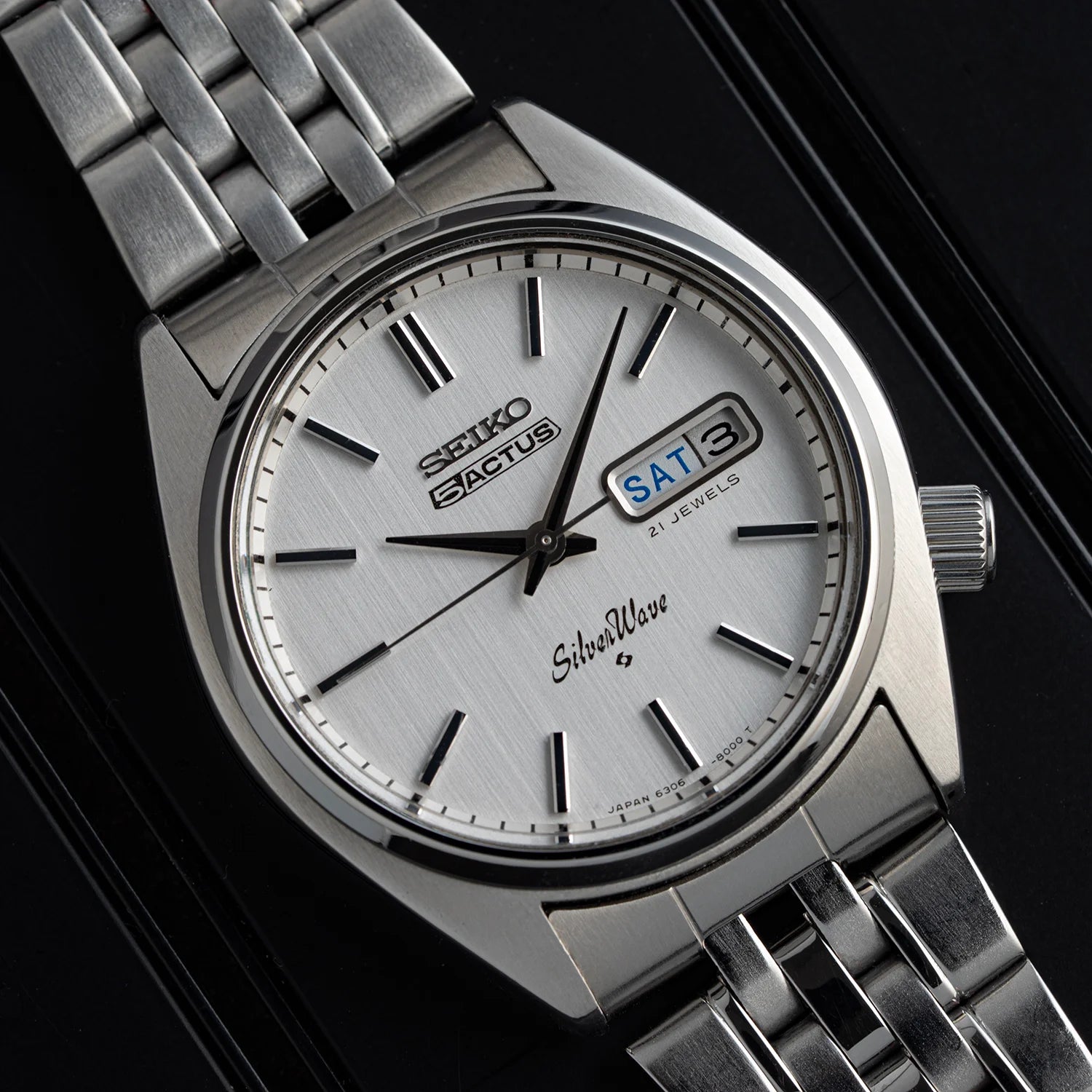 SEIKO セイコー 5ACTUS Silver Wave 6306-8010 自動巻き メンズ腕時計