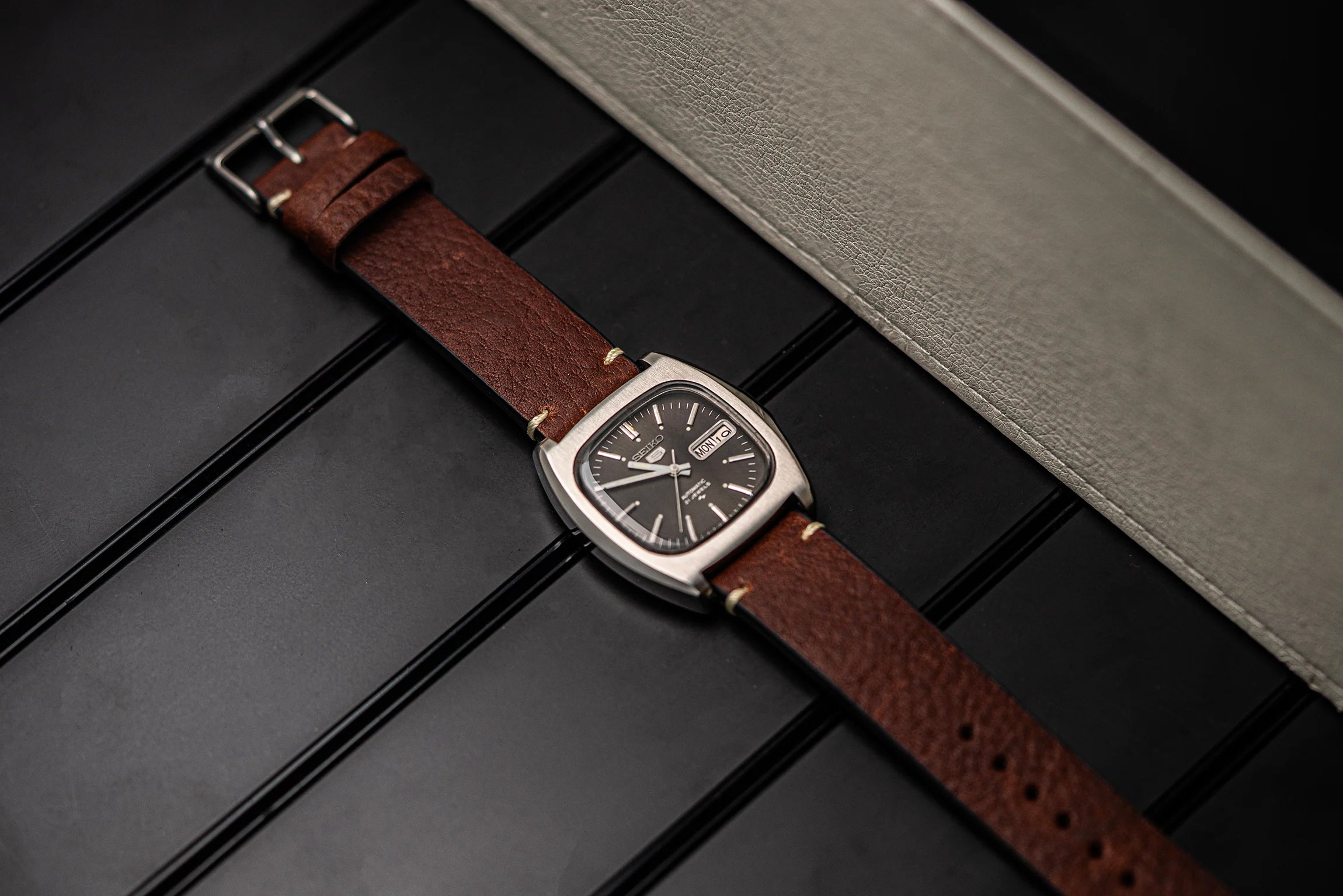 Seiko 5 Baby Monaco, Ref. 7019-5000, 1975 Top View