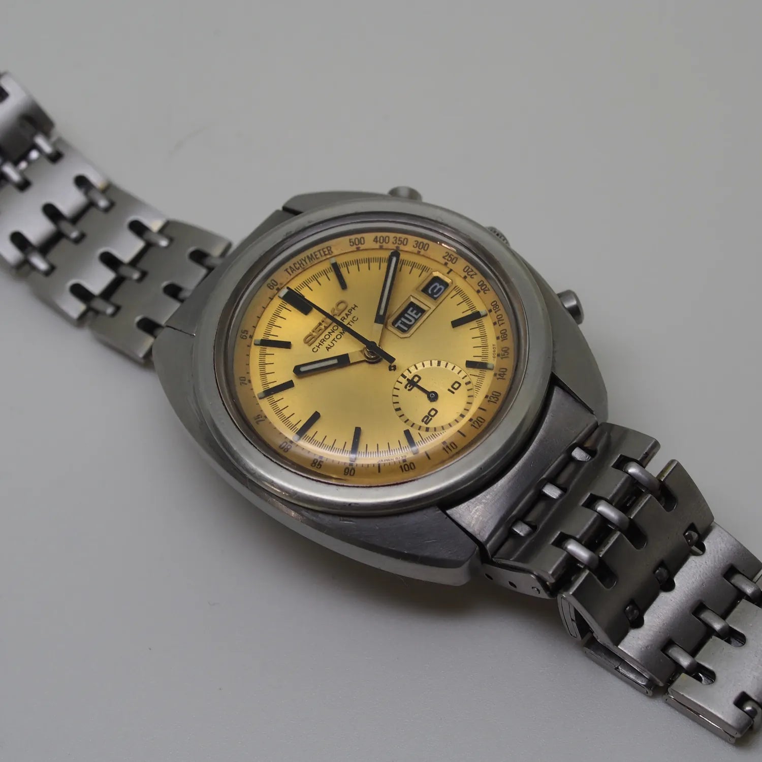 Seiko Ref. 6139-6012, Cal. 6139, Men’s Chronograph Vintage Watch, 1974 – movement close-up