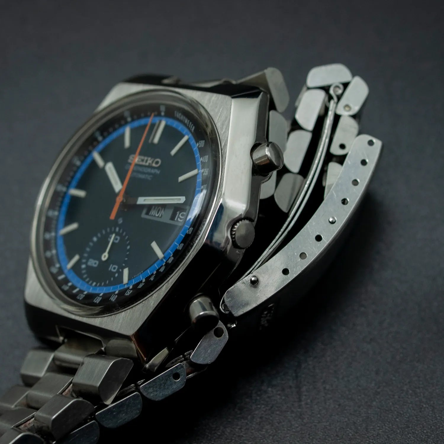 Seiko Hexagon, Ref. 6139-7080, Cal. 6139, Men’s Chronograph Vintage Watch, 1975 – back case